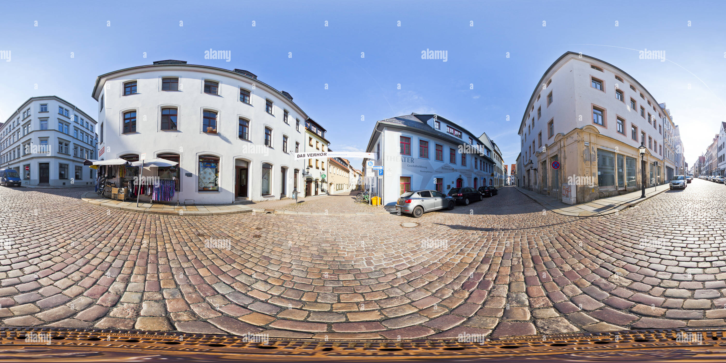 360 Grad Panorama Ansicht von Freiberg, Theater