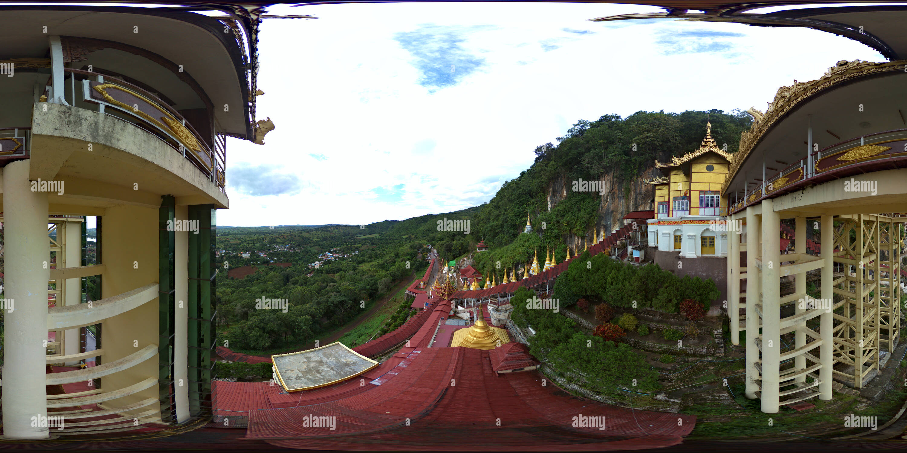 360 Grad Panorama Ansicht von Pindaya Cave (Außenansicht)