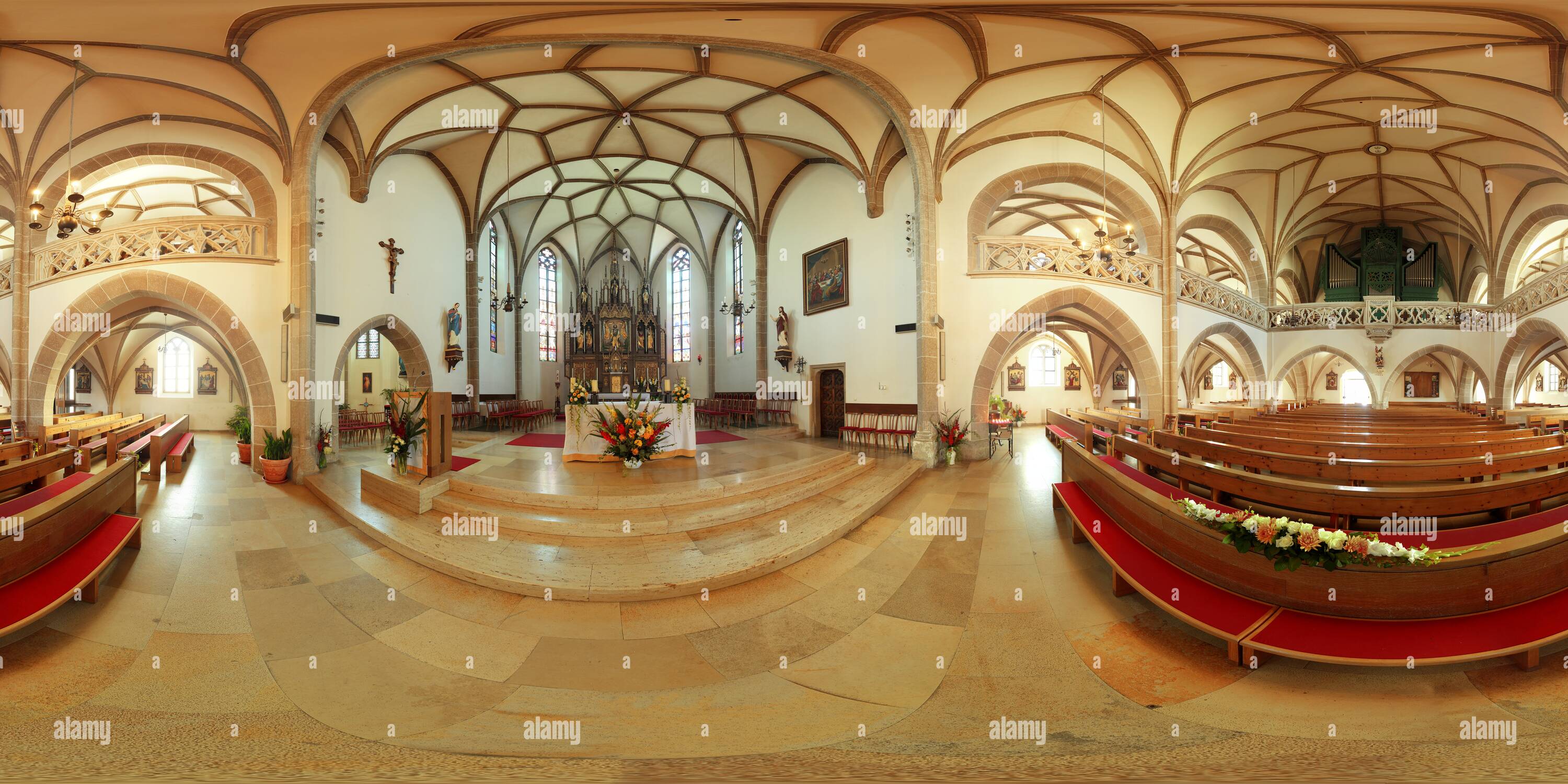 360 Grad Panorama Ansicht von Stadtpfarrkirche Bad Leonfelden