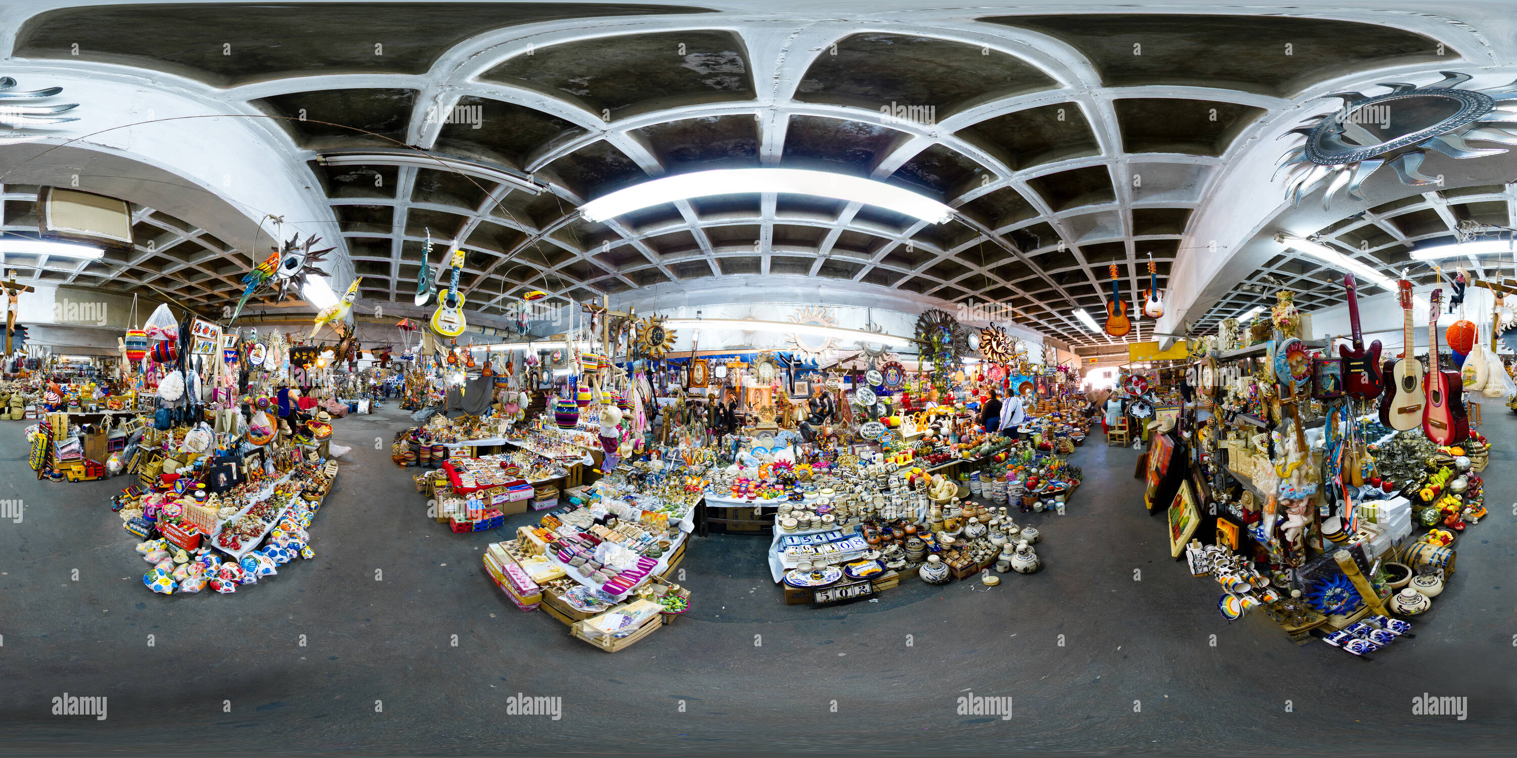 360 Grad Panorama Ansicht von Tlaquepaque Handwerk Markt