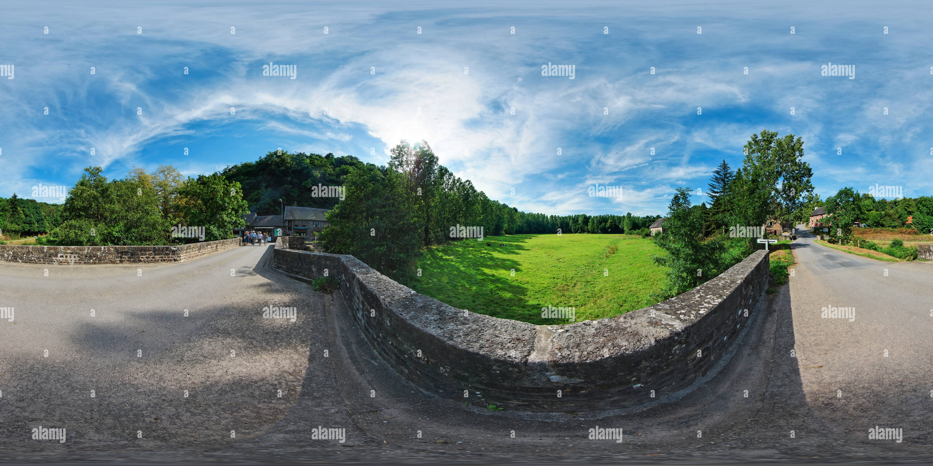 360 Grad Panorama Ansicht von Pont à l'entrée de La Baleine - Frankreich