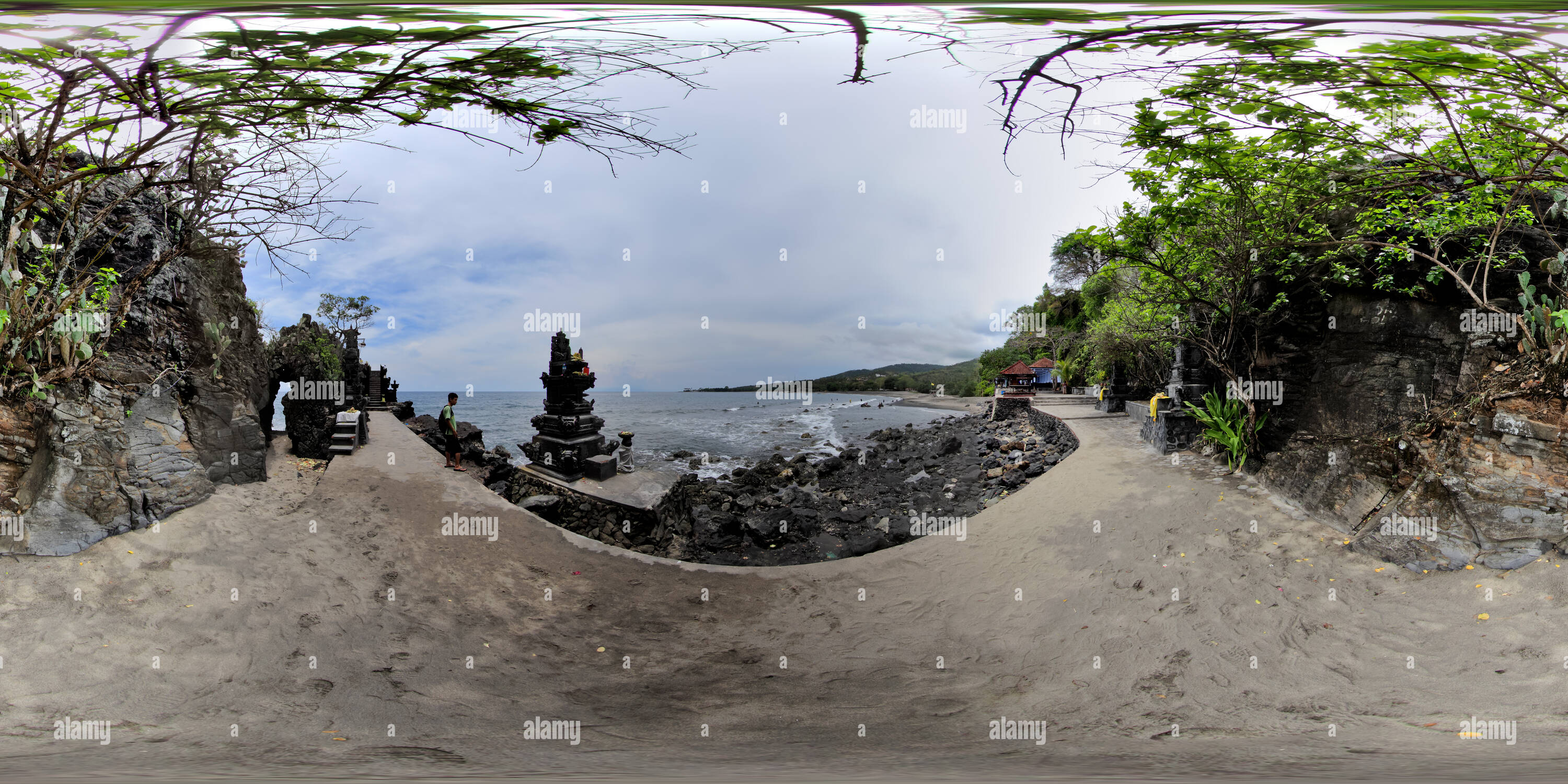 360 Grad Panorama Ansicht von Pura Batu Bolong 2