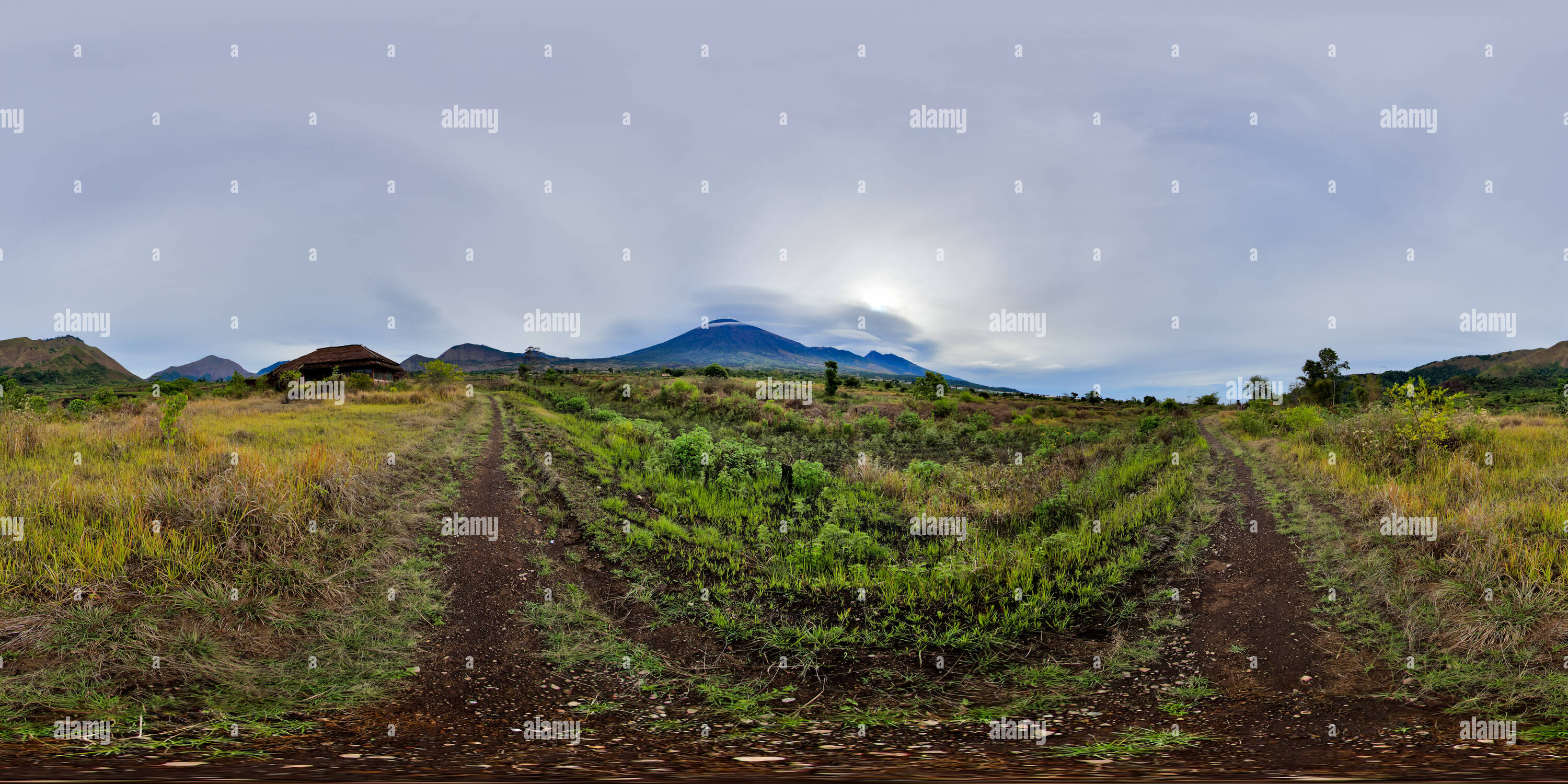 360 Grad Panorama Ansicht von Blick auf den Mount Rinjani