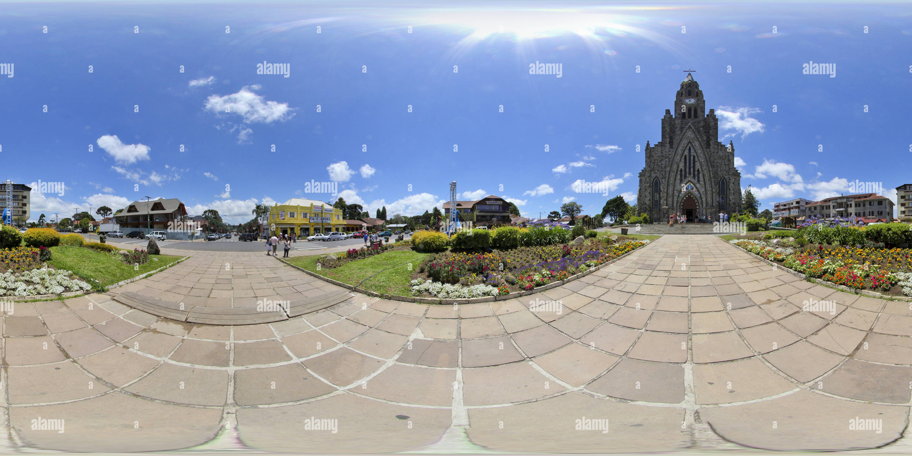 360 Grad Panorama Ansicht von Catedral Nossa Senhora de Lourdes.