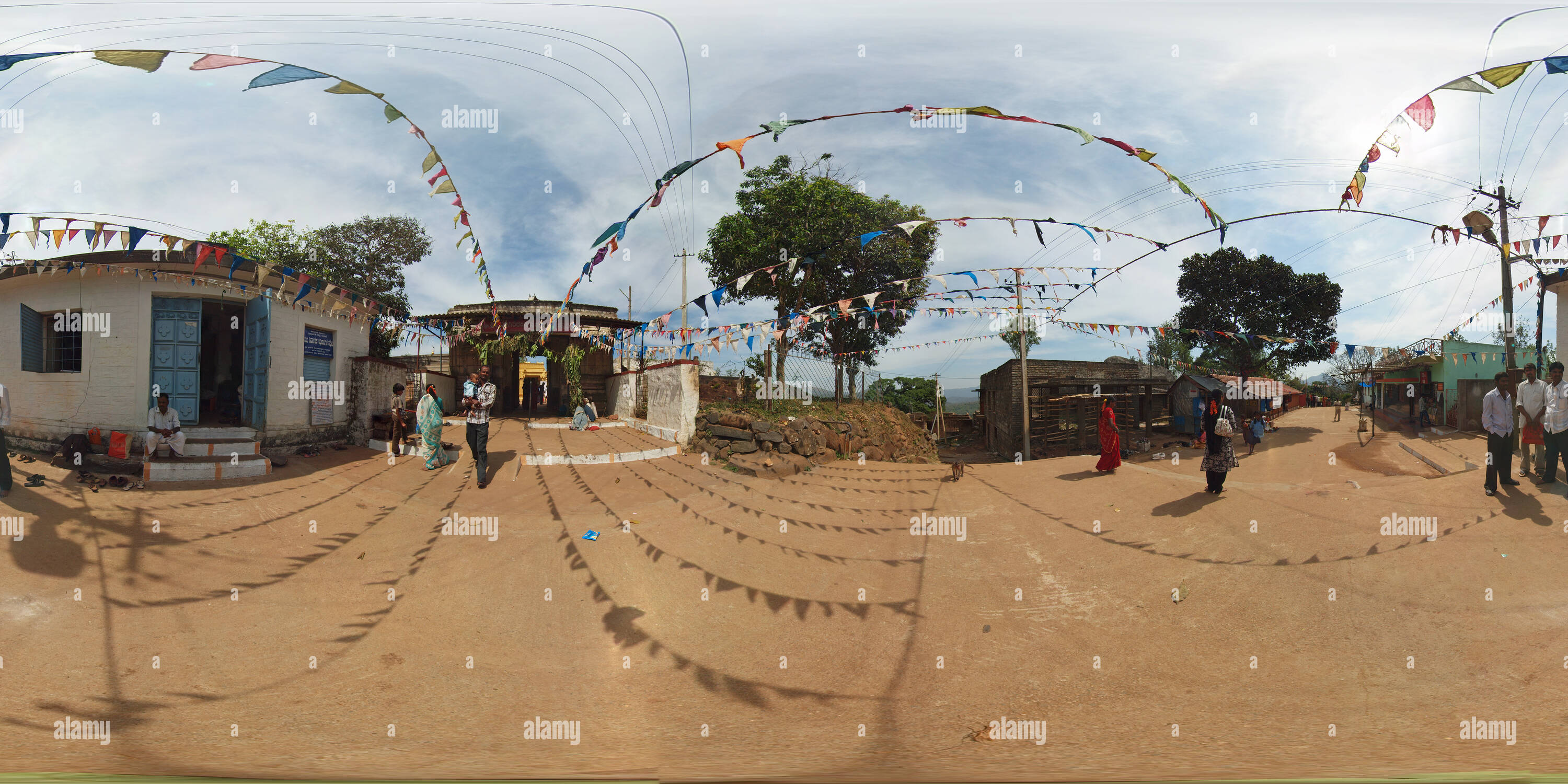 360 Grad Panorama Ansicht von Eingang des Biligiri Rangaswamy Tempel, Biligiri Ranga Hügel