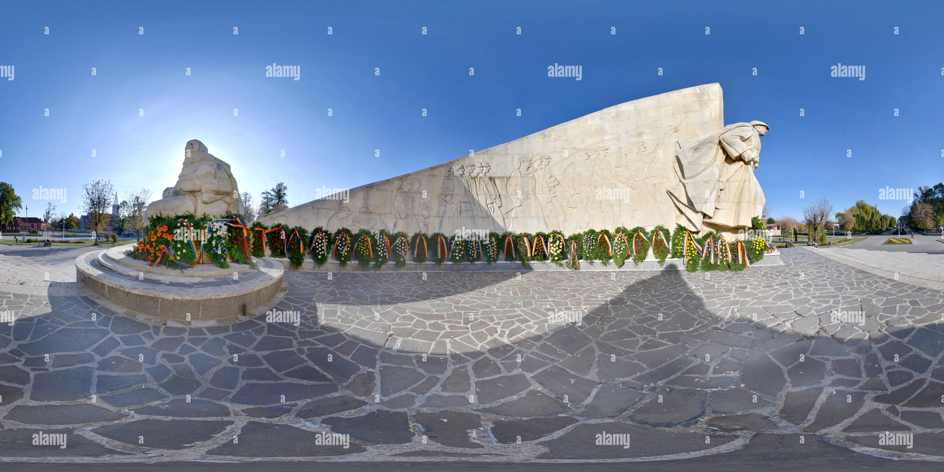 360 Grad Panorama Ansicht von Das Denkmal der rumänischen Soldaten, Baia Mare, Rumänien