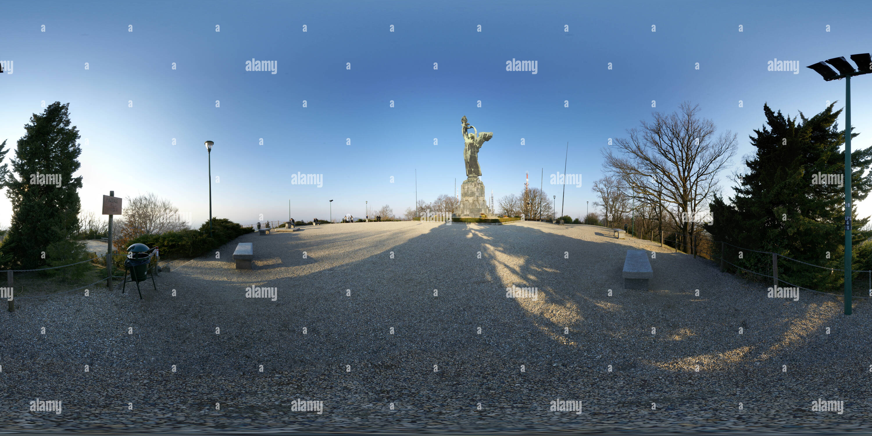 360 Grad Panorama Ansicht von Platz des Sieges auf maddalena's Hill, Turin