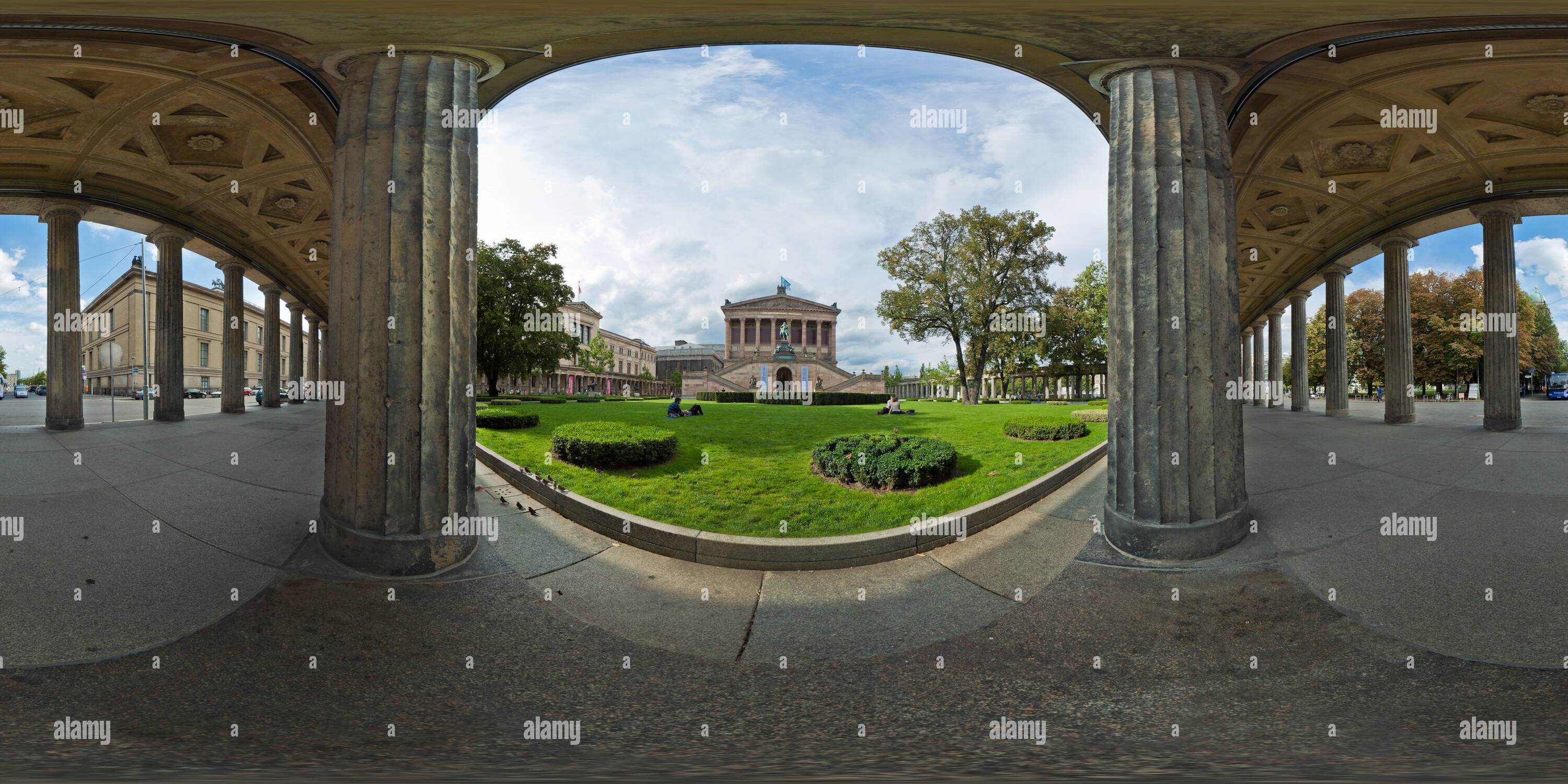 360 Grad Panorama Ansicht von Alte Nationalgalerie in Berlin.