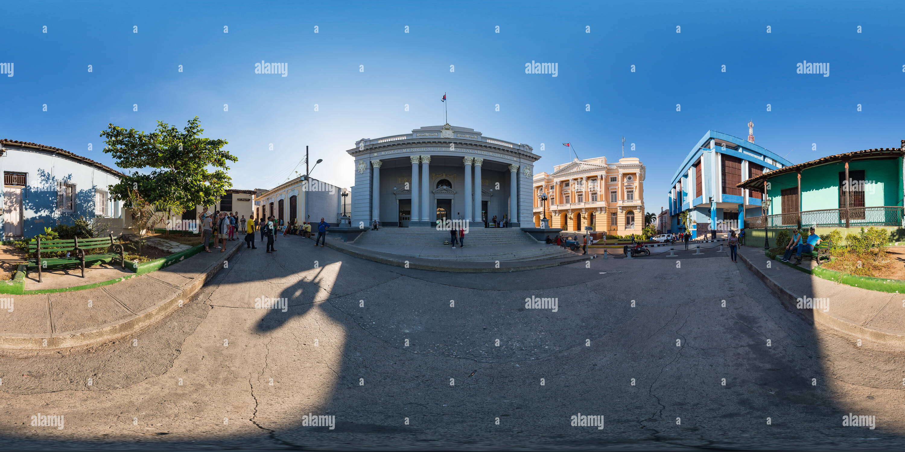 360 Grad Panorama Ansicht von Santiago De Kuba - Museum Emilio Bacardi Moreau