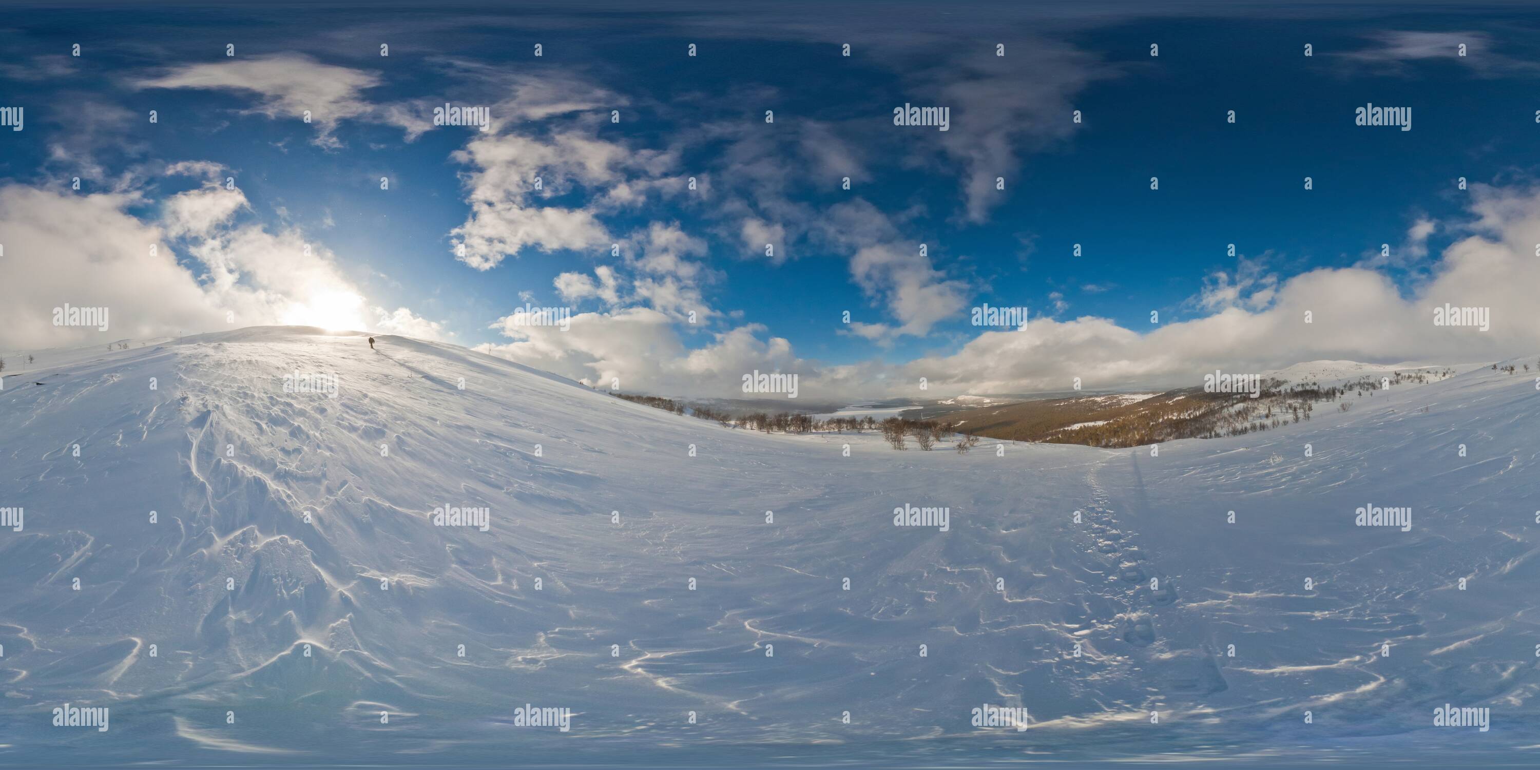 360 Grad Panorama Ansicht von Wandern zu Sundbullasen, Norwegen