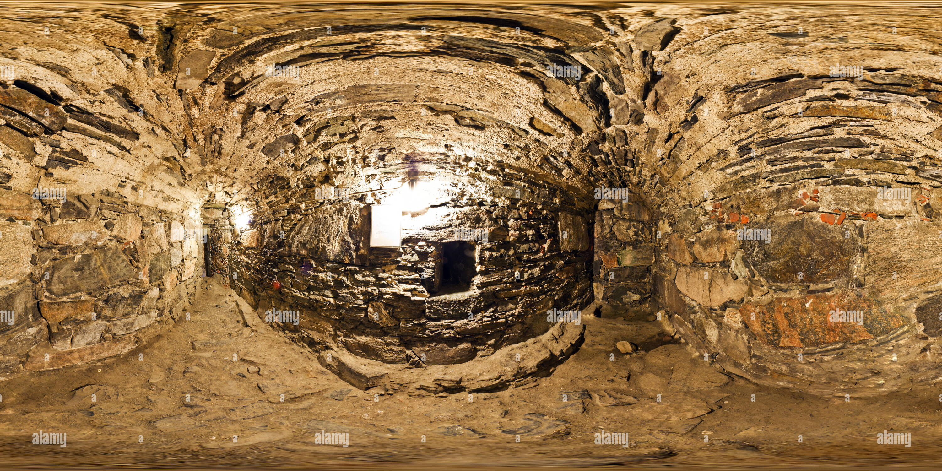 360 Grad Panorama Ansicht von Der Dungeon an Rosenkrantz-turm, Bergen