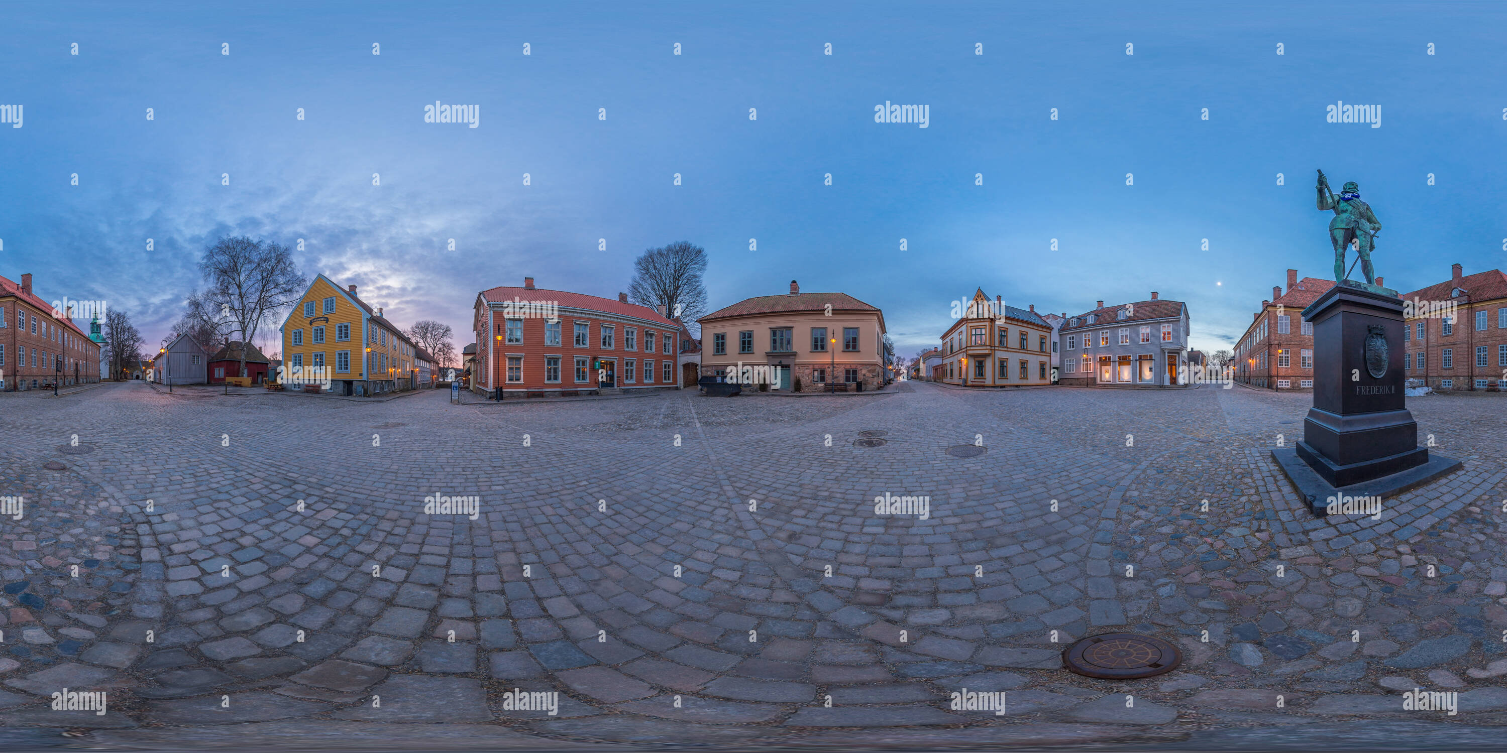 360 Grad Panorama Ansicht von Die Statue von König Frederik II.