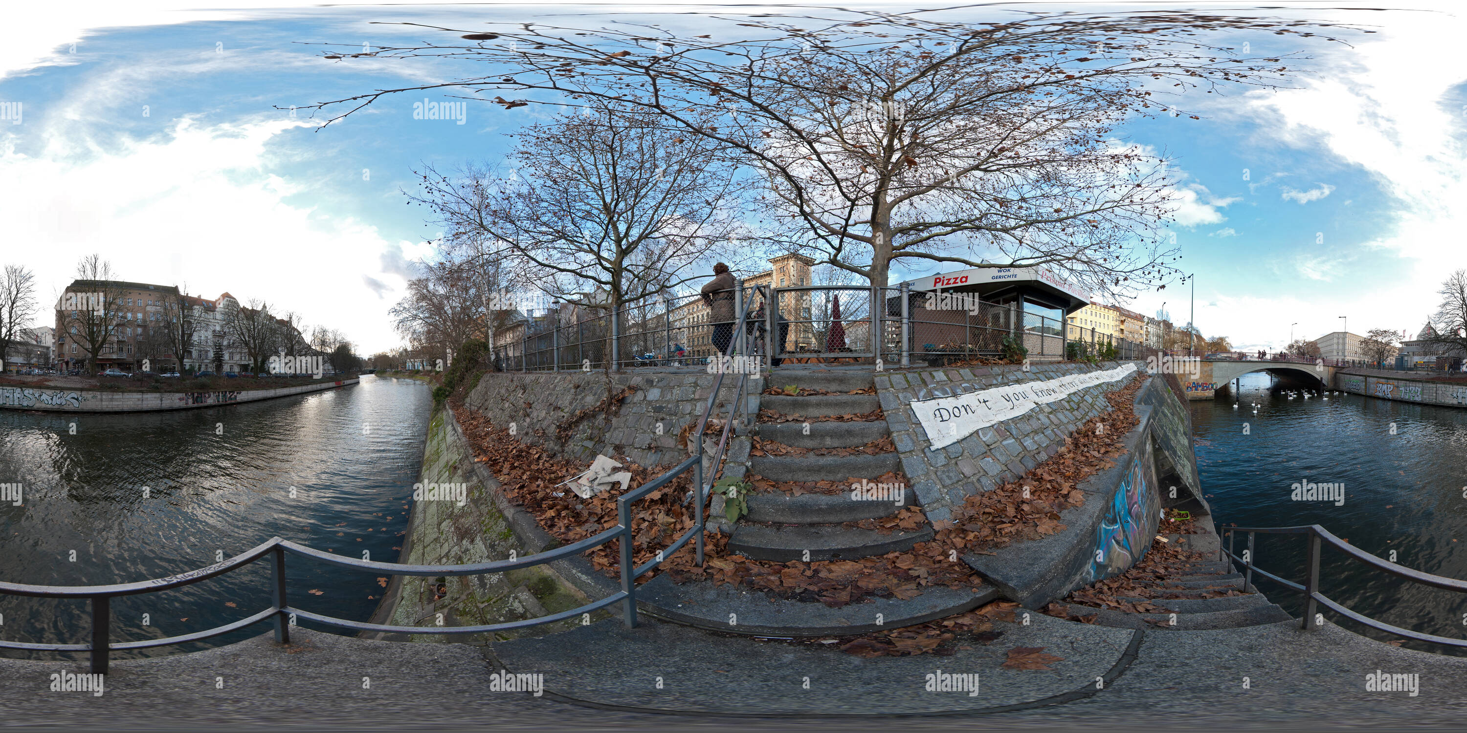 360 Grad Panorama Ansicht von Kottbusser Brücke Berlin Kreuzberg