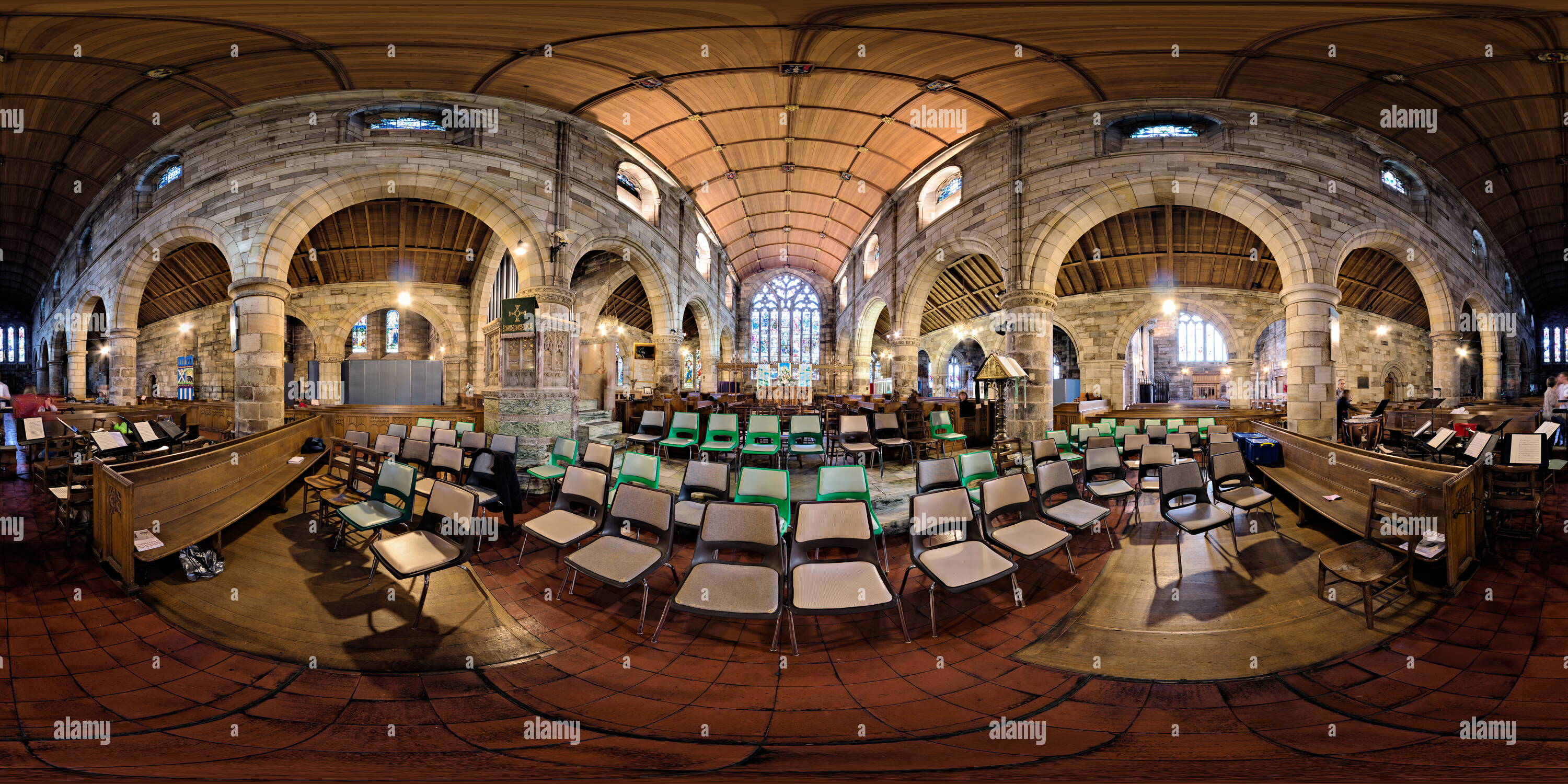 360 Grad Panorama Ansicht von Kirche der Heiligen Dreifaltigkeit, St Andrews, Schottland