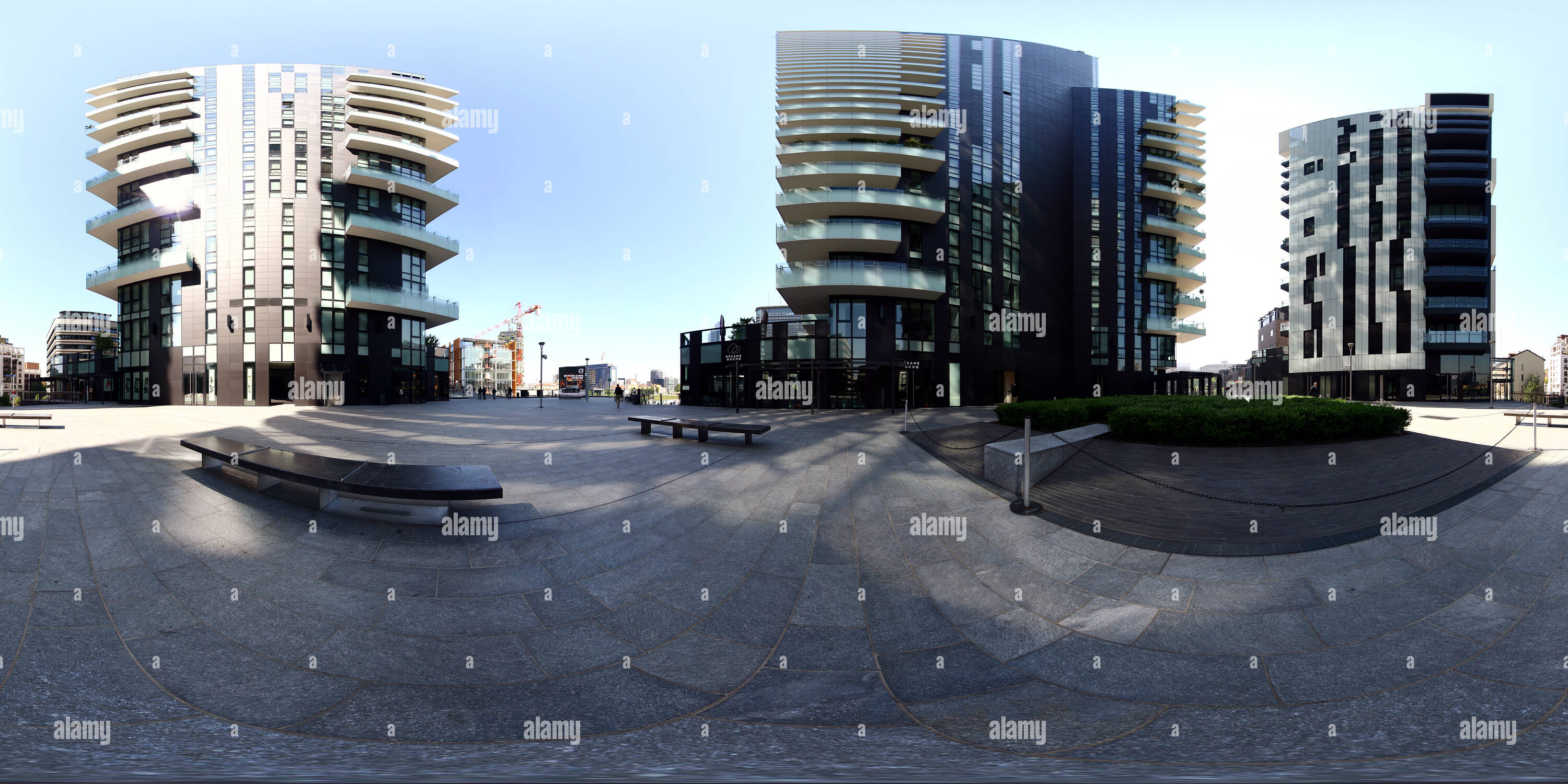 360 Grad Panorama Ansicht von Alvar Aalto Square Mailand