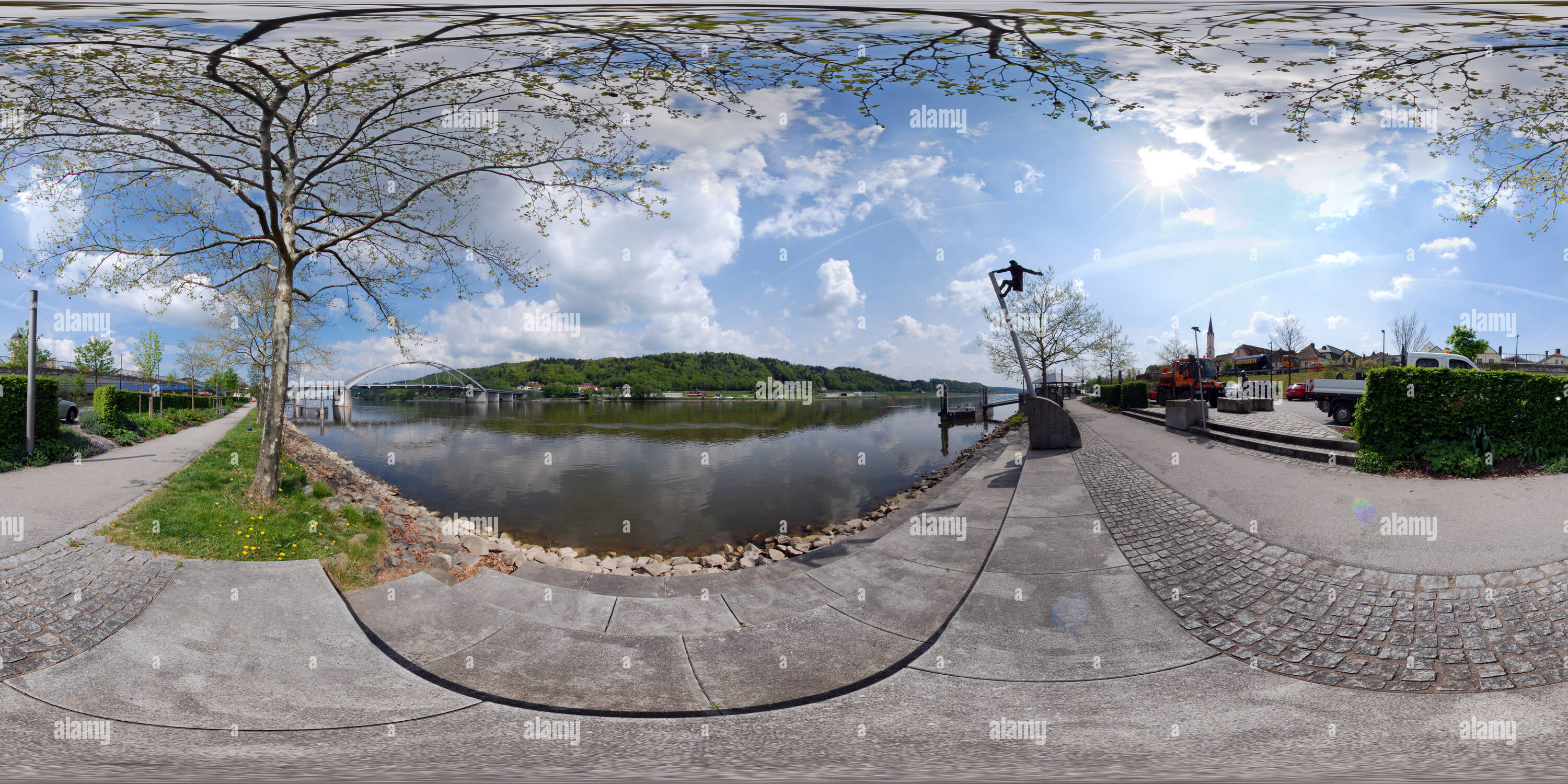 360 Grad Panorama Ansicht von Vilshofen an der Donau