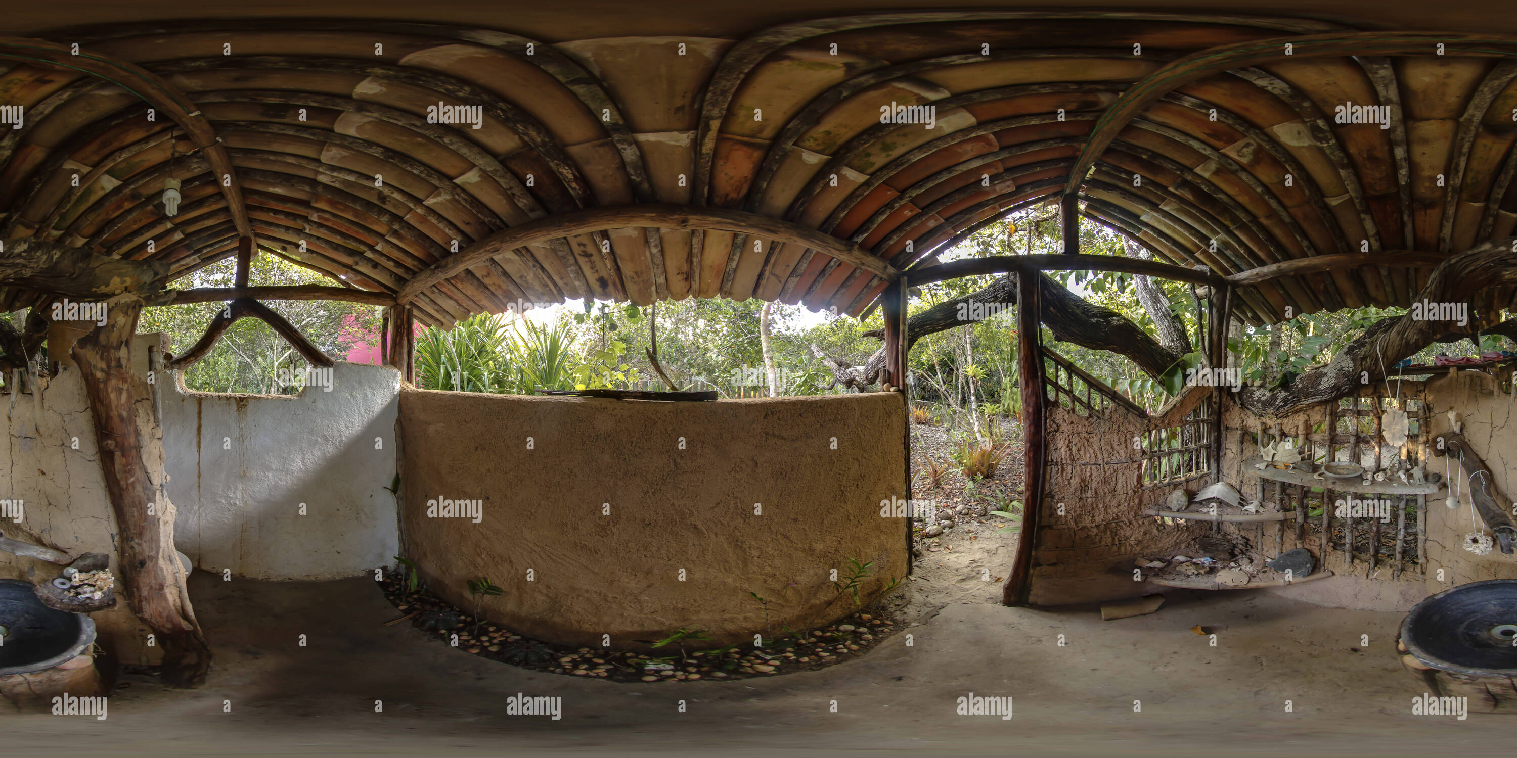 360 Grad Panorama Ansicht von Cuarto de baño, Badezimmer auf terreno de Santo Andre, Brasilien