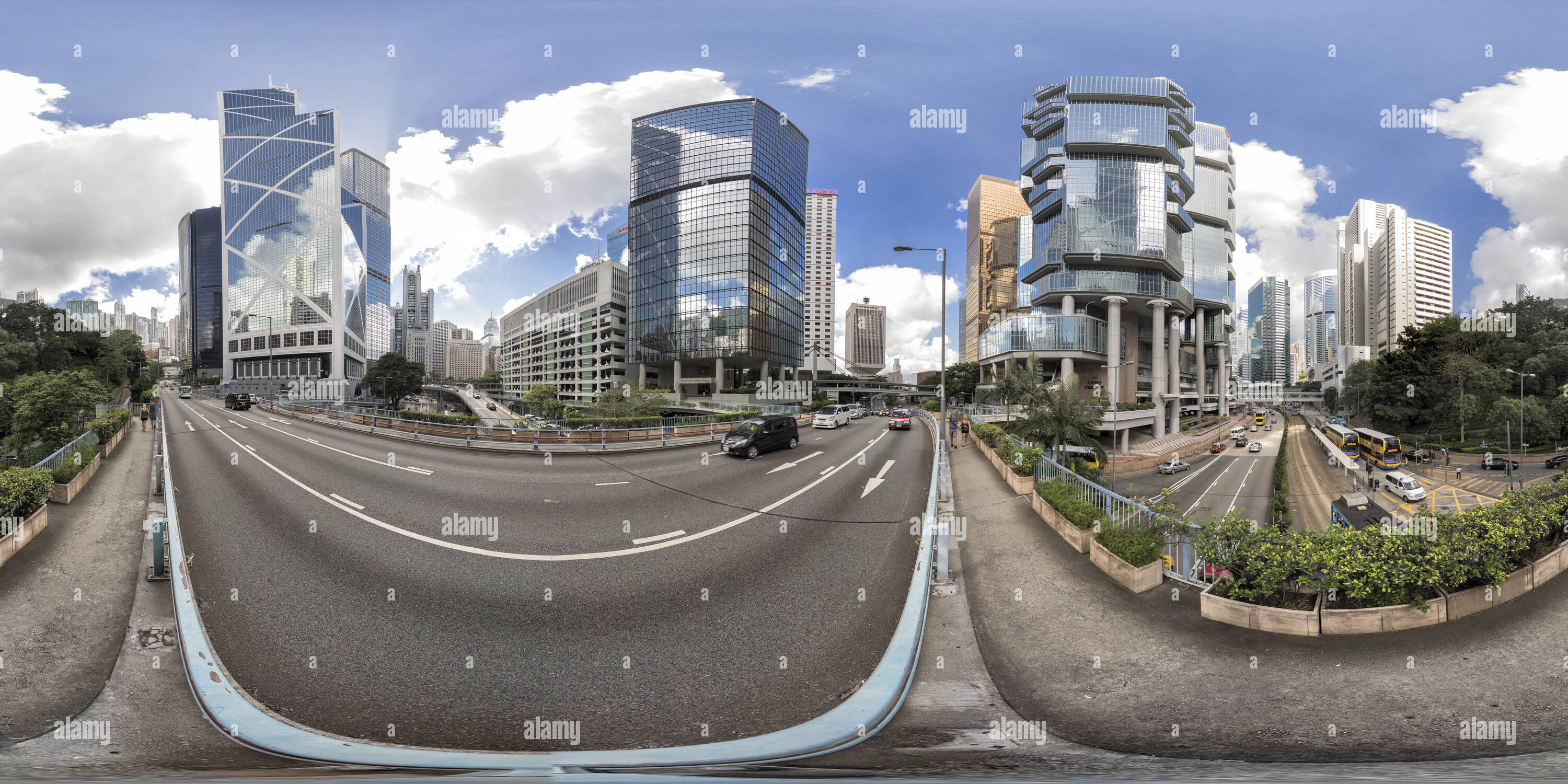 360 Grad Panorama Ansicht von Central District. Hongkong