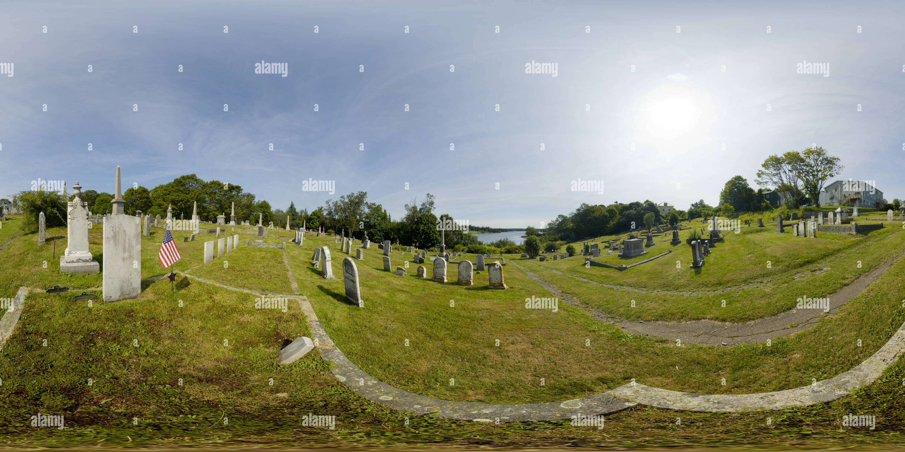 360 Grad Panorama Ansicht von John Carver Friedhof