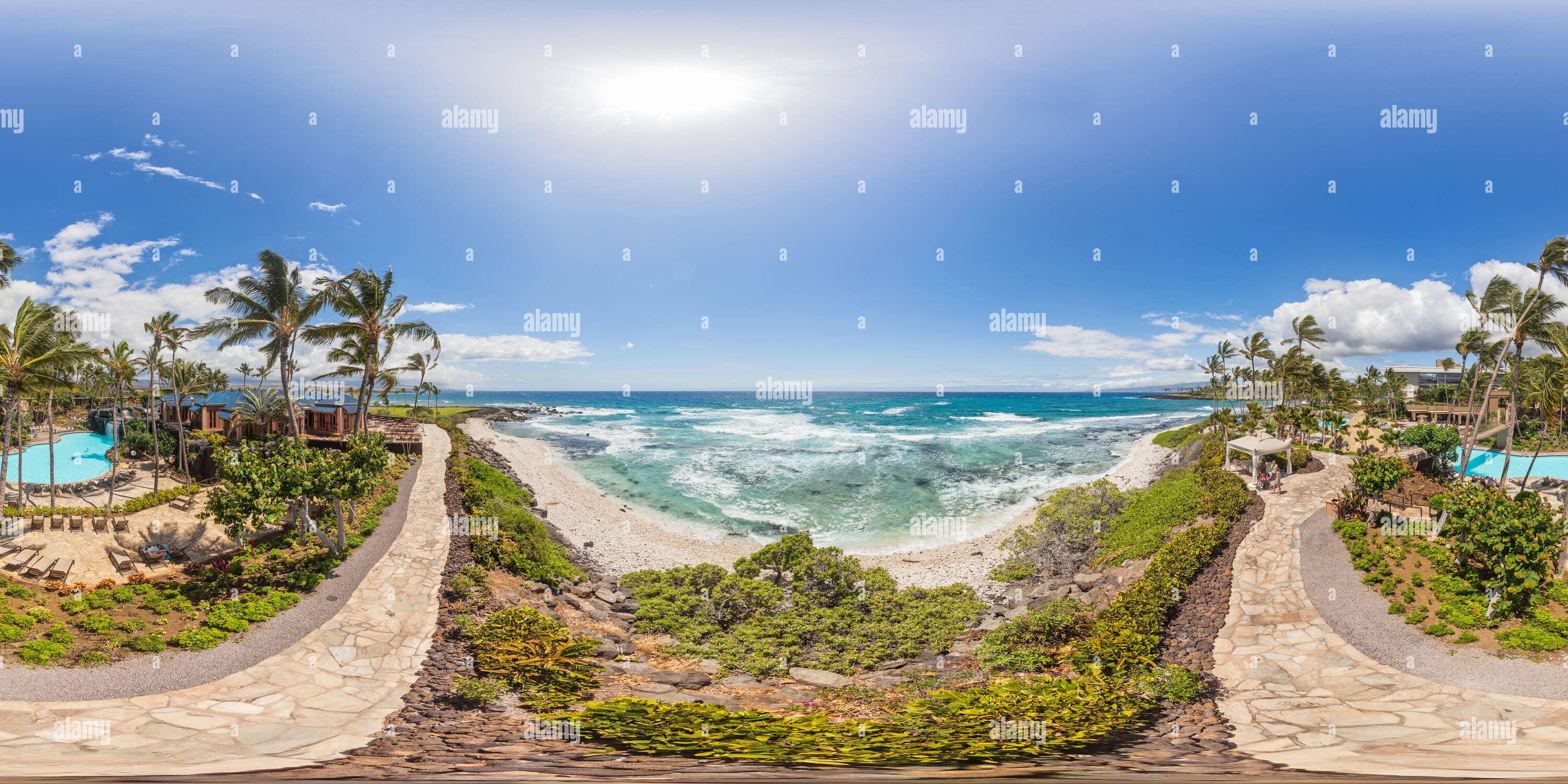 360 Grad Panorama Ansicht von Das Hilton Waikoloa Village Resort