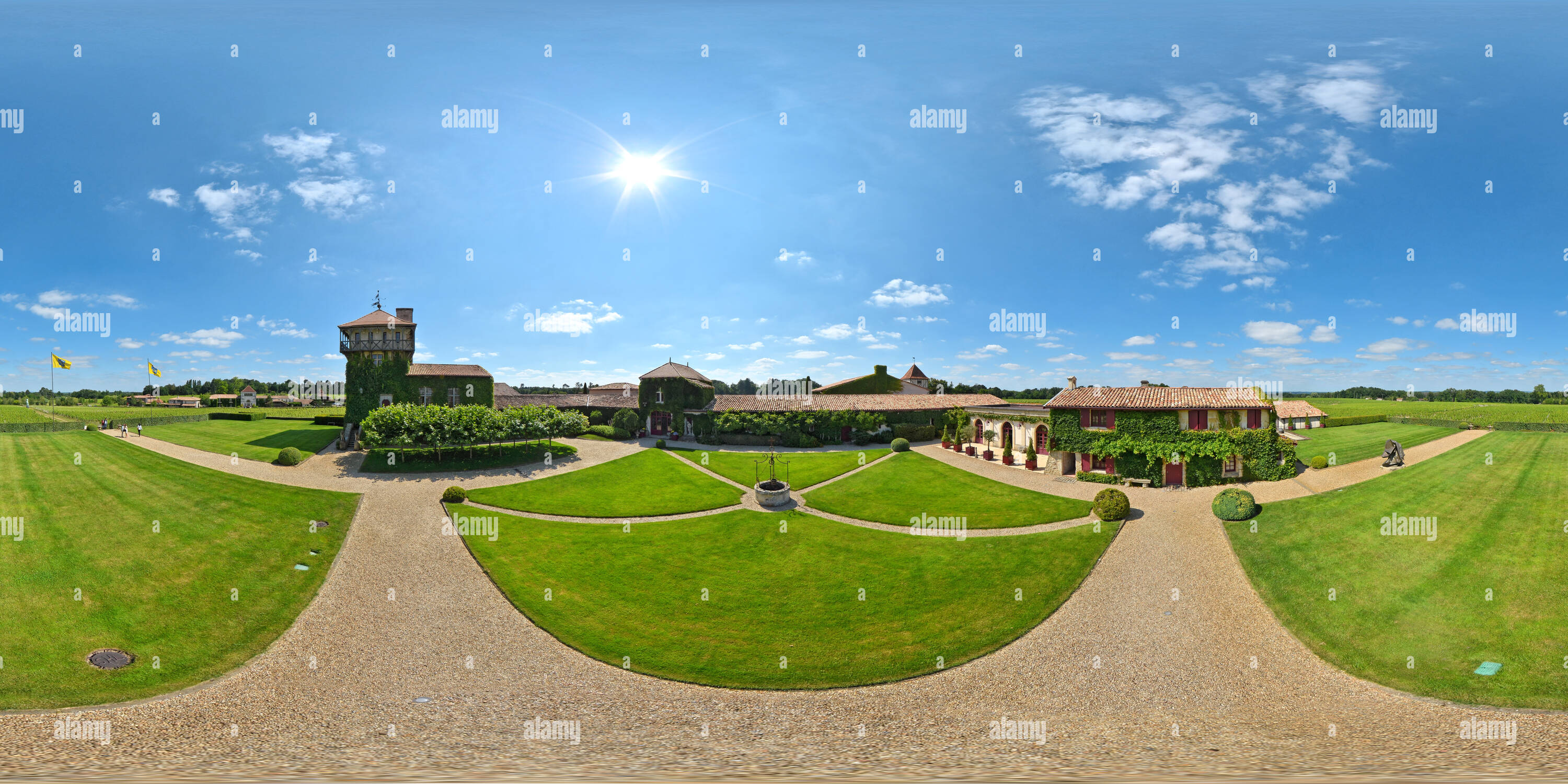 360 Grad Panorama Ansicht von Château Smith-Haut-Lafitte à Martillac - Frankreich