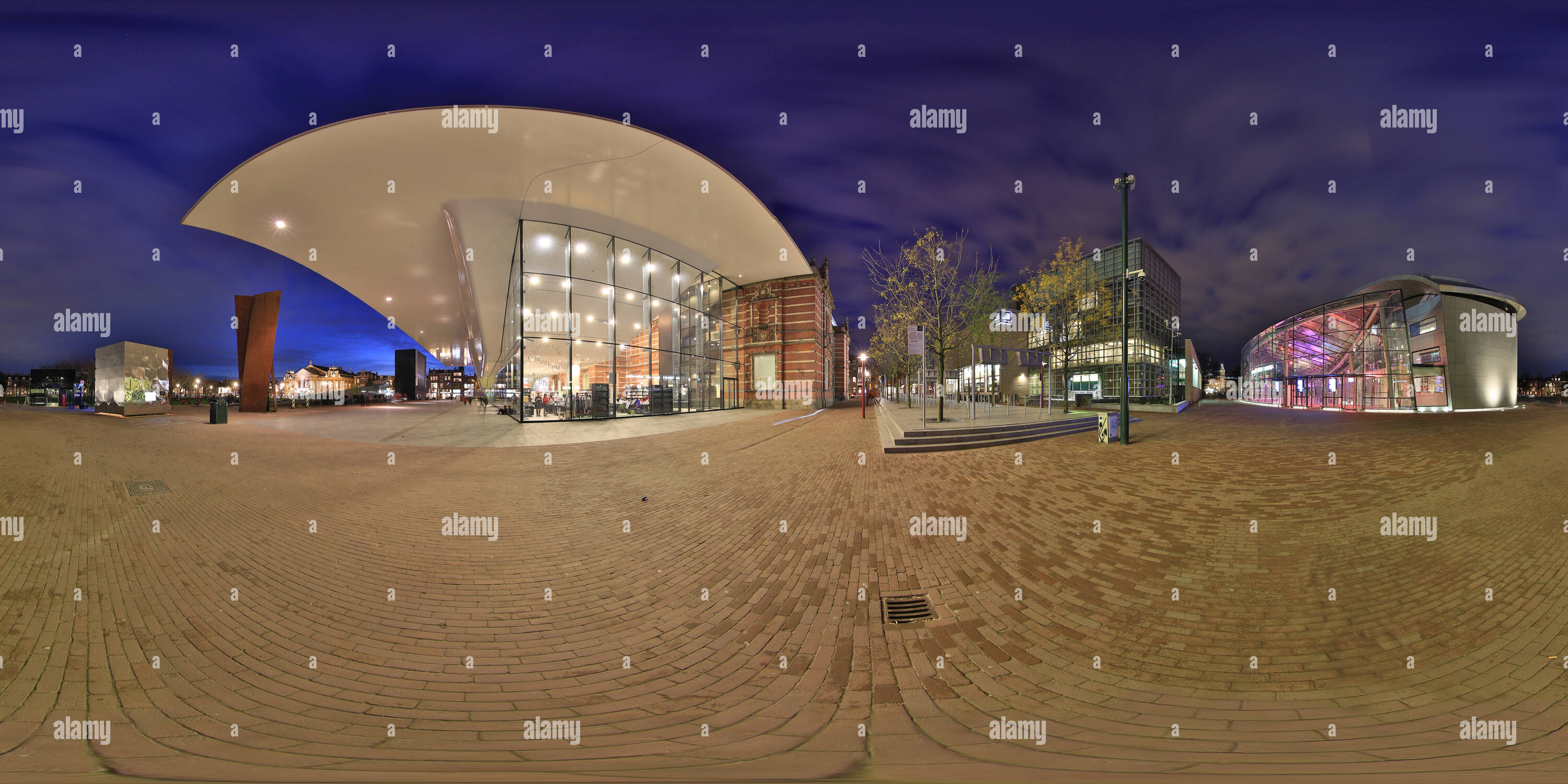 360 Grad Panorama Ansicht von Museum Plein Amsterdam