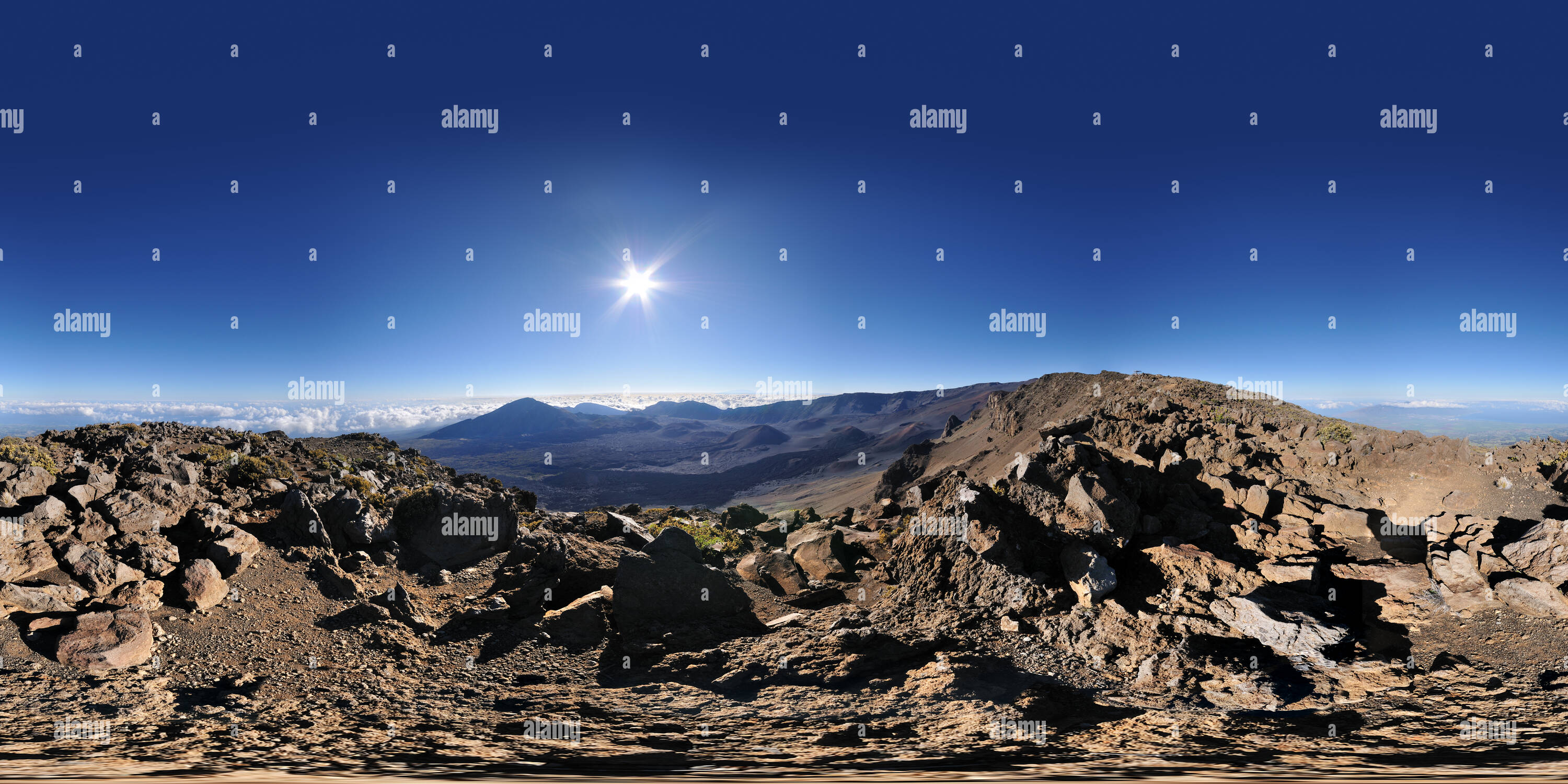 360 Grad Panorama Ansicht von Blick von Kalahaku übersehen, Haleakala Krater, Maui, Hawaii, 3546