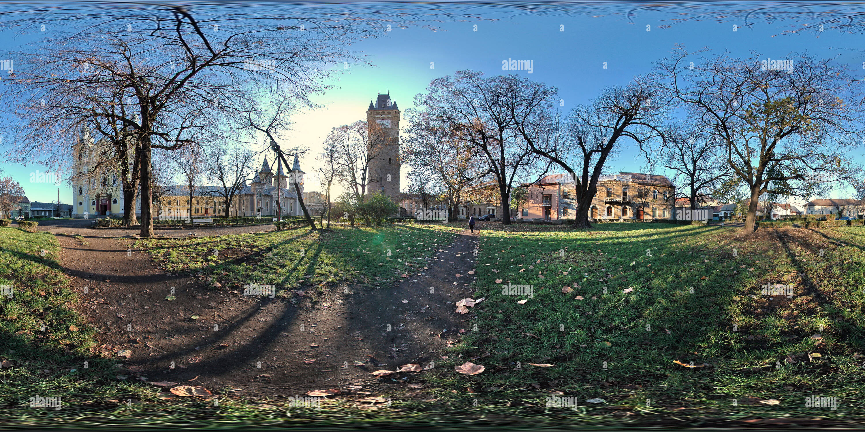 360 Grad Panorama Ansicht von "Piata Cetatii" (Zitadelle), Baia Mare, Rumänien