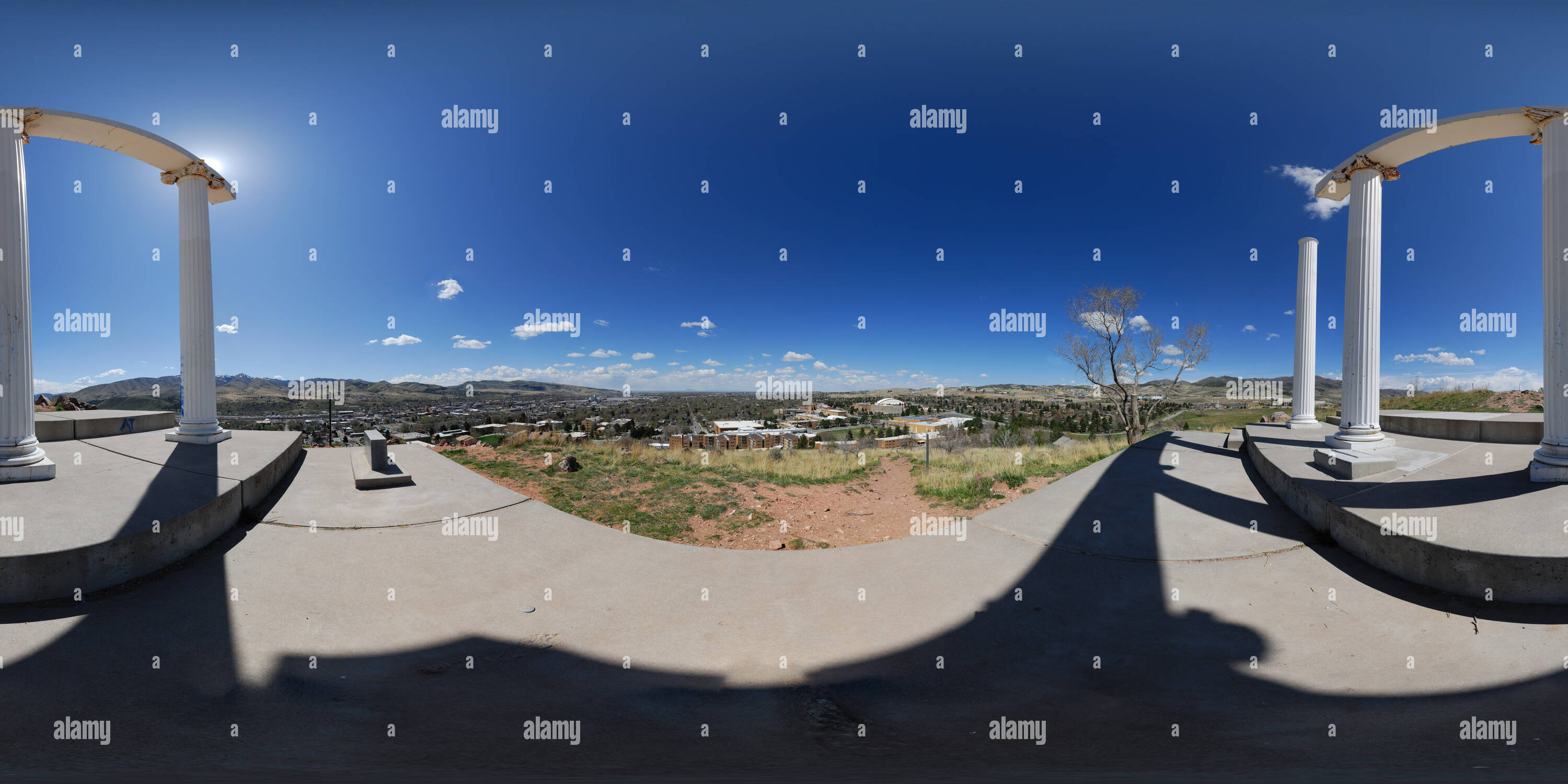 360 Grad Panorama Ansicht von Red Hill, ISU Campus, Pocatello, Idaho, USA