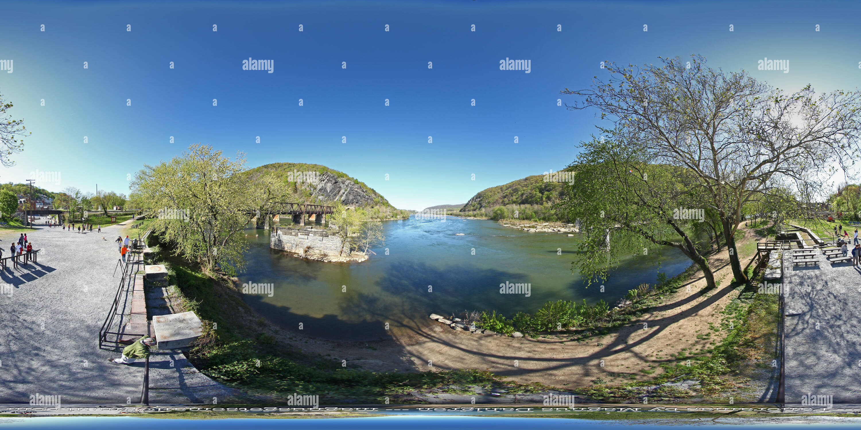 360 Grad Panorama Ansicht von Potomac und Shenandoah Flüssen Blicken
