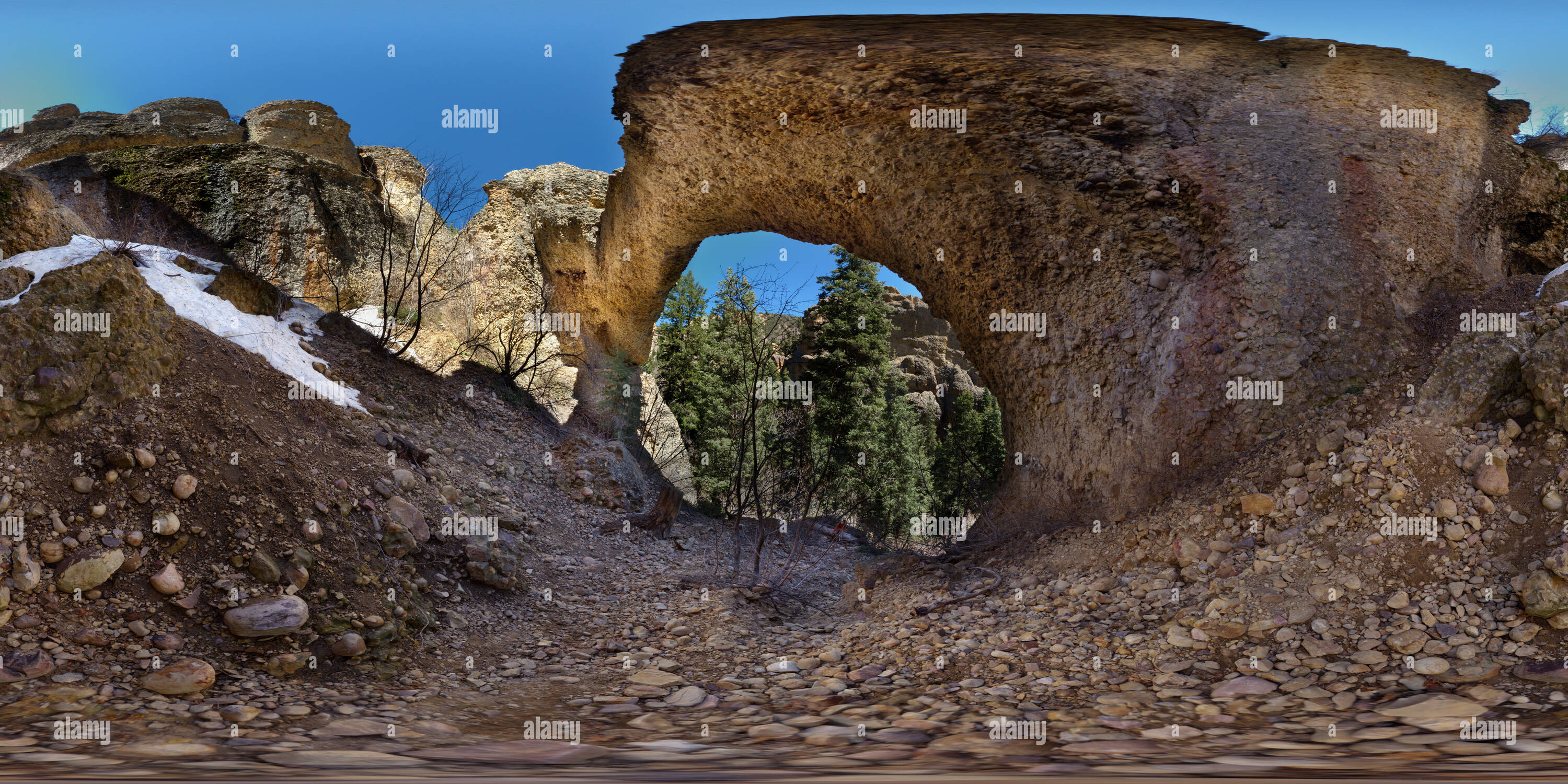360 Grad Panorama Ansicht von Ahorn Canyon Arch, Morgan County, Utah, USA
