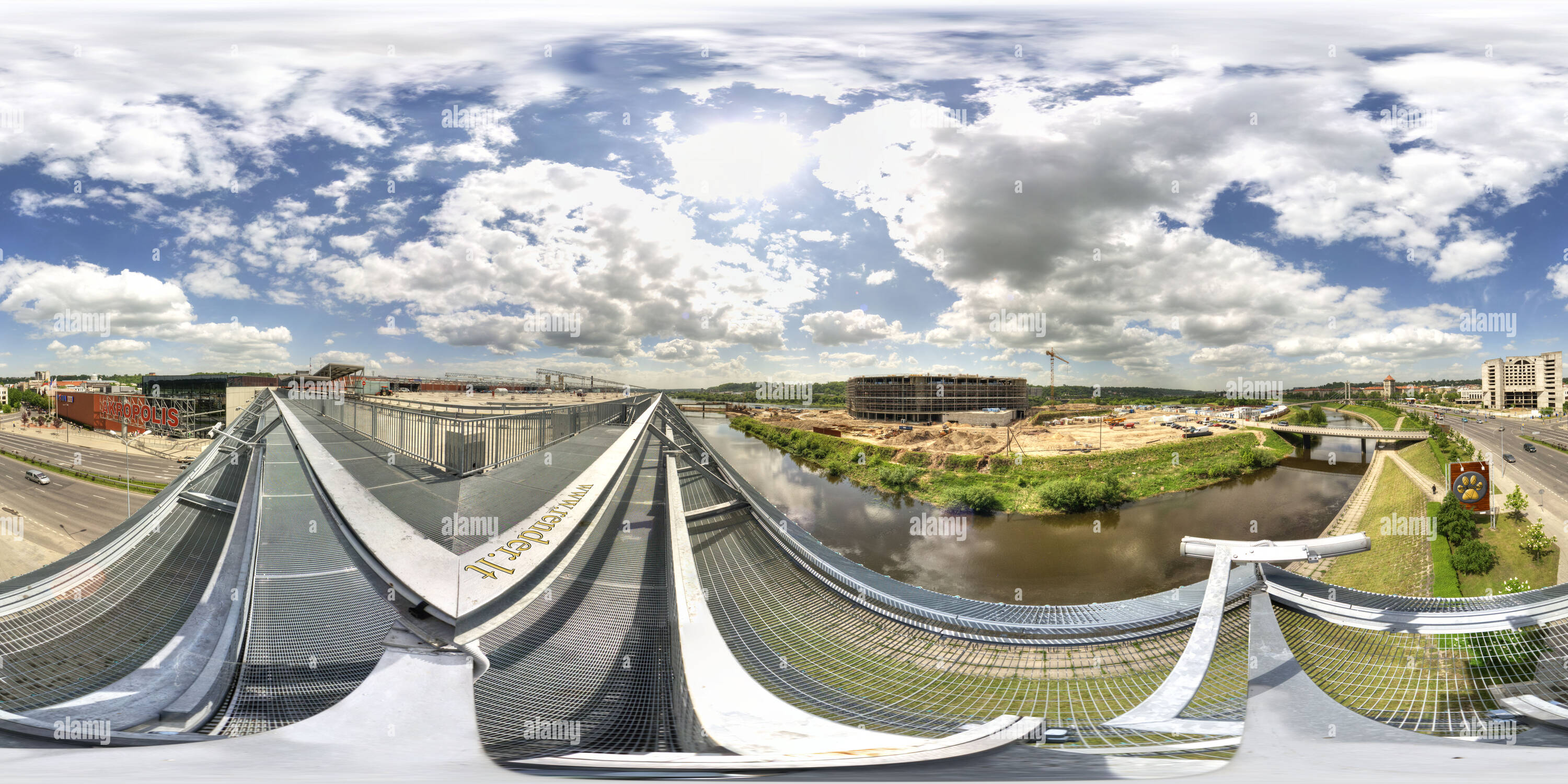 360 Grad Panorama Ansicht von Zalgiris Kaunas Arena - Bau