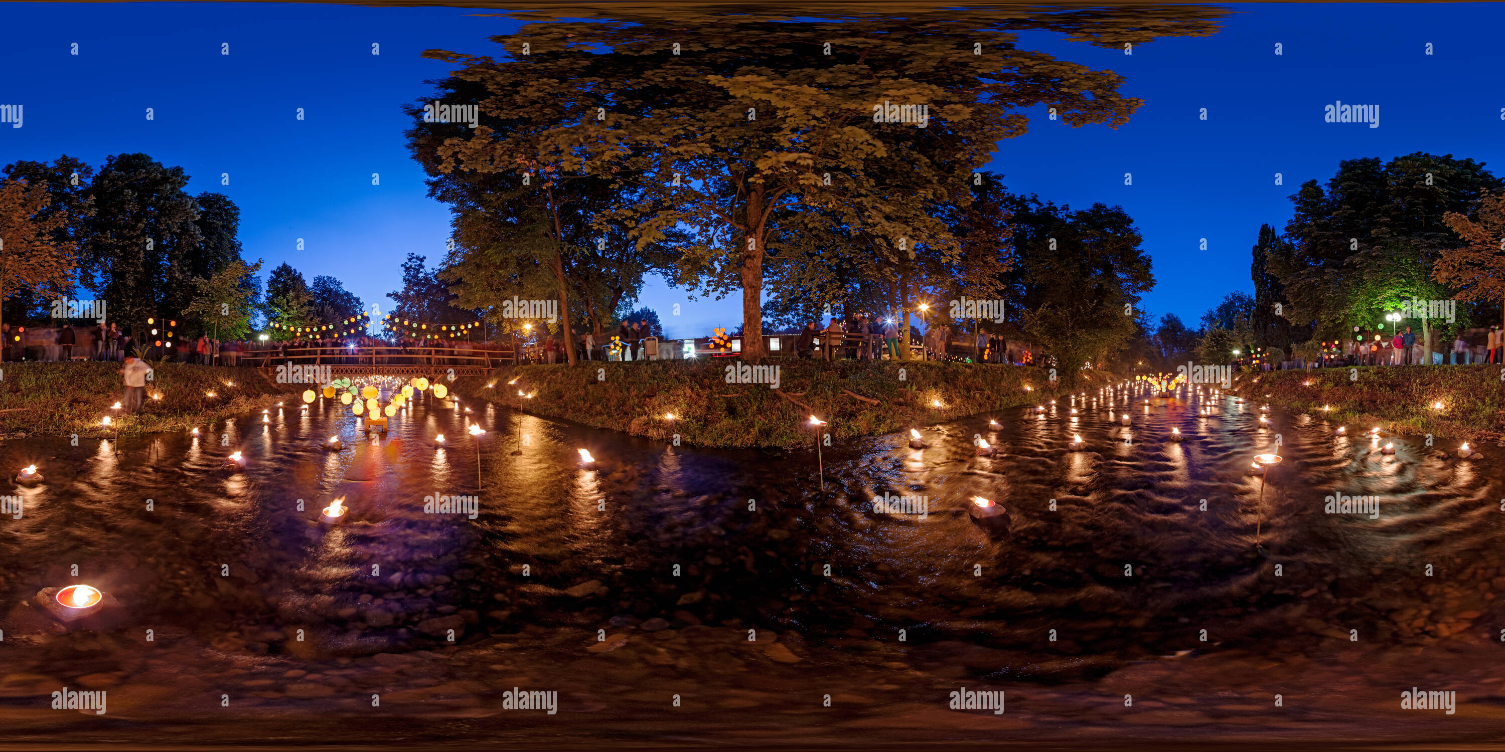 360 Grad Panorama Ansicht von Lichterfest