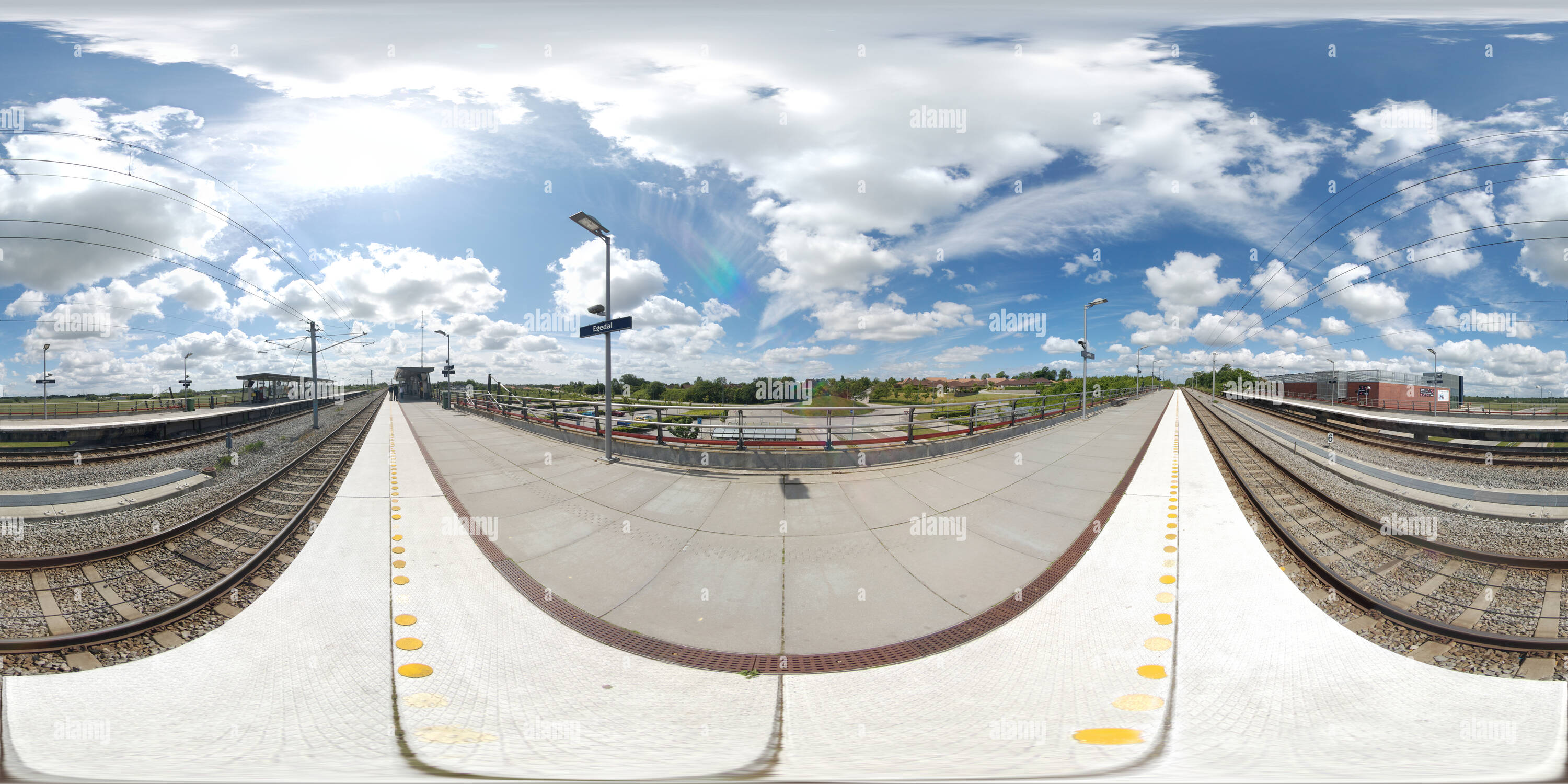 360 Grad Panorama Ansicht von Egedal Station