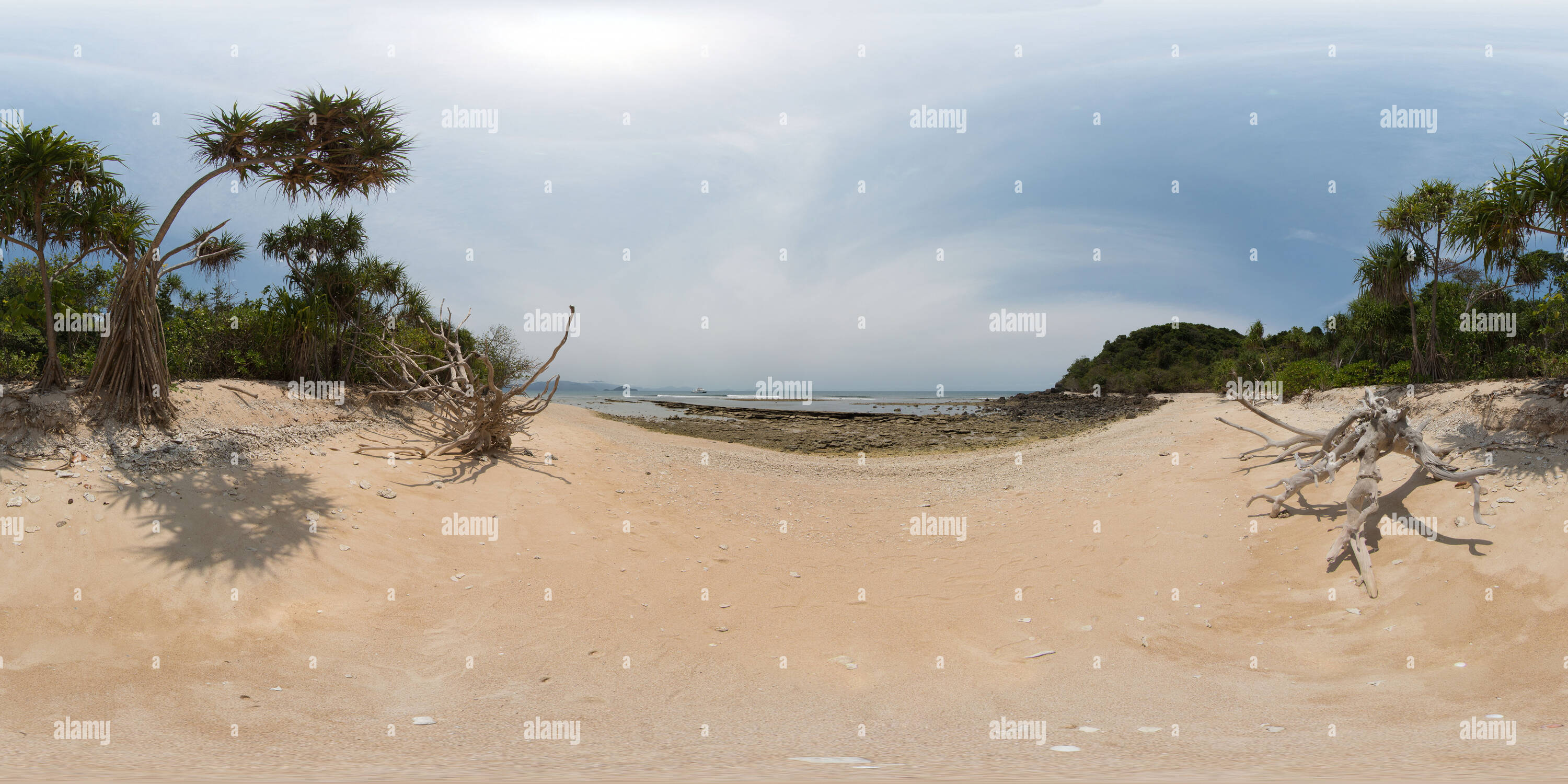 360 Grad Panorama Ansicht von Frankland Inseln