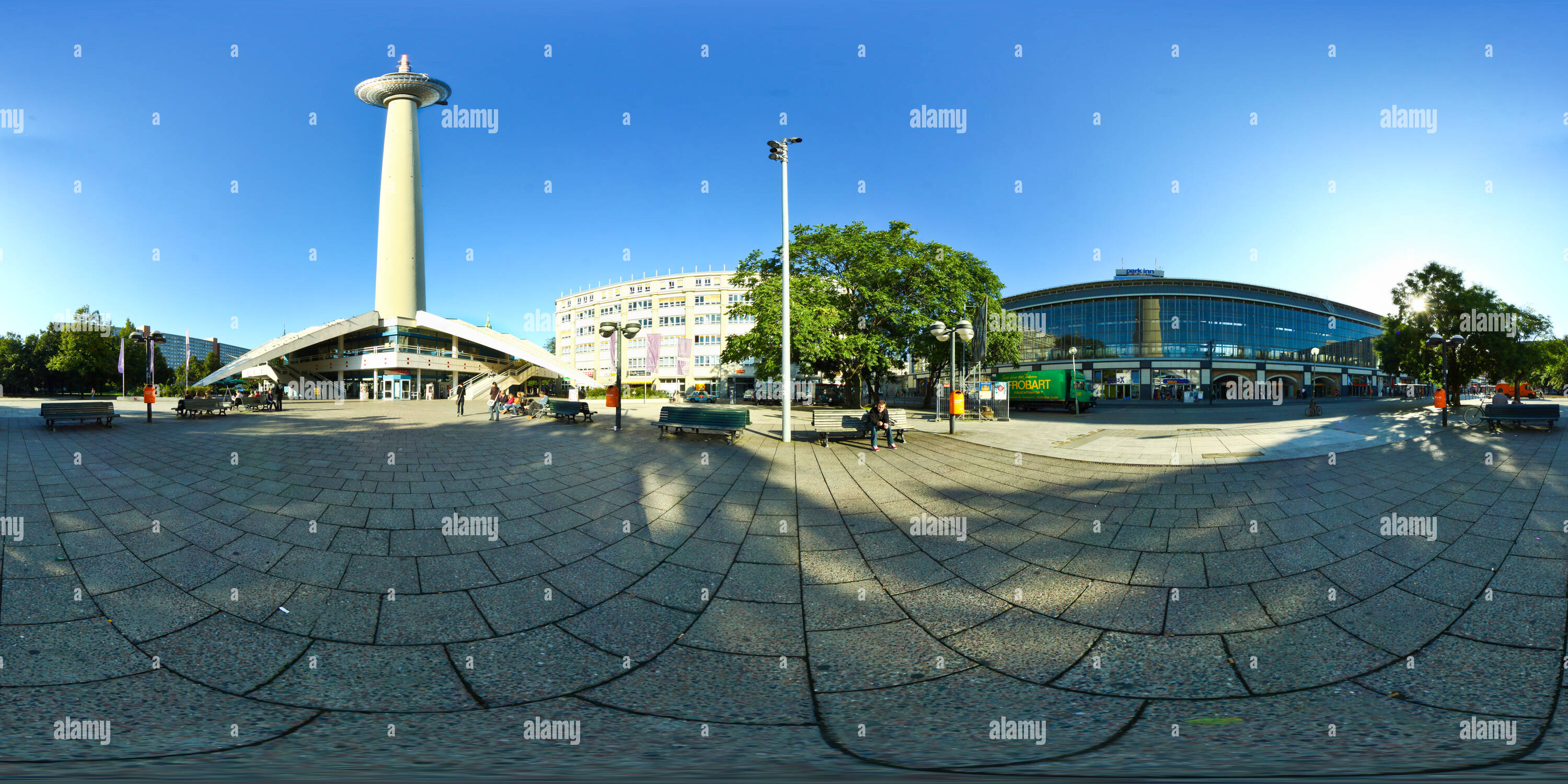 360 Grad Panorama Ansicht von Fernsehturm in Berlin