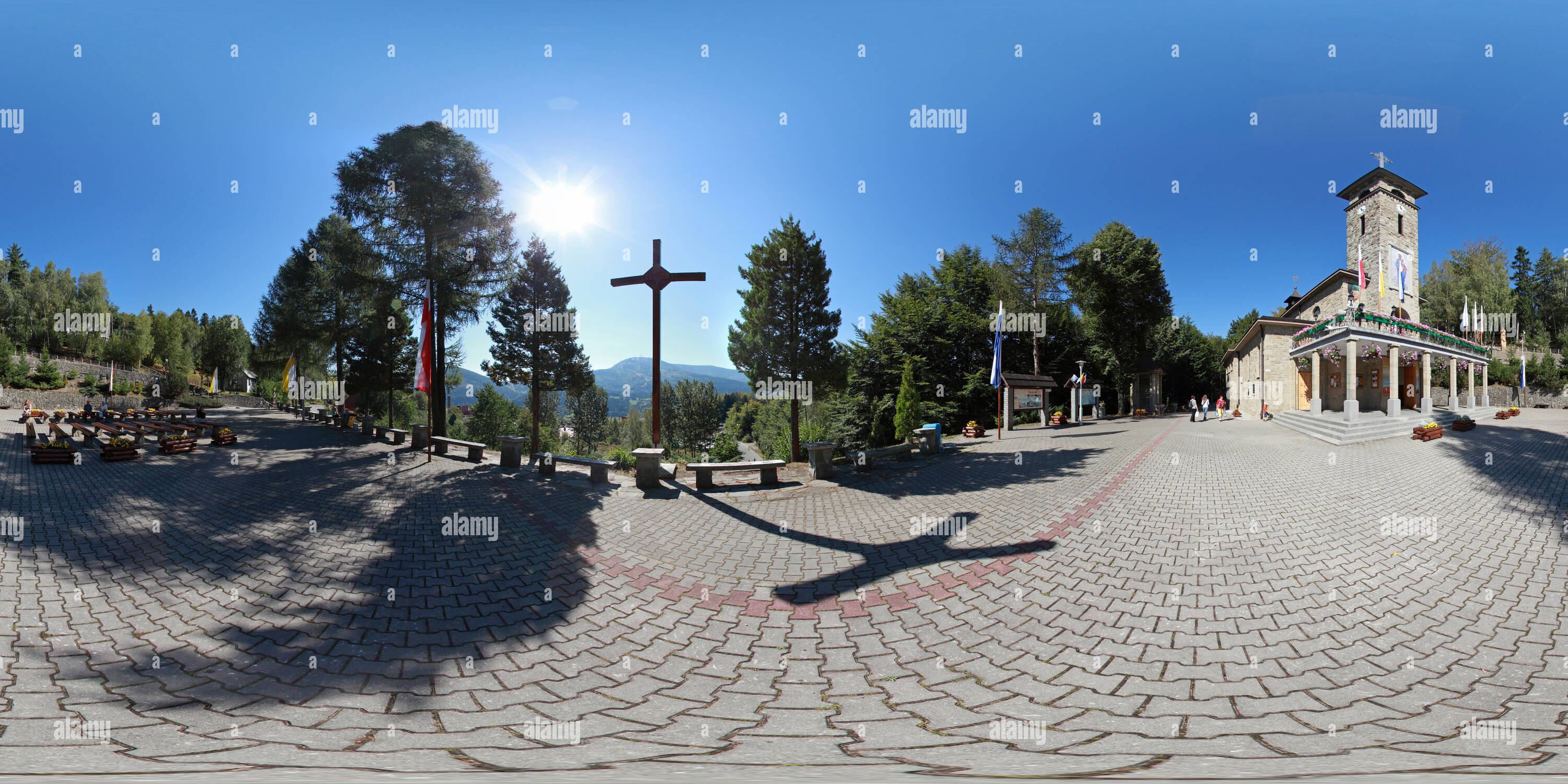 360 Grad Panorama Ansicht von Sanktuarium Maryjne w Szczyrku