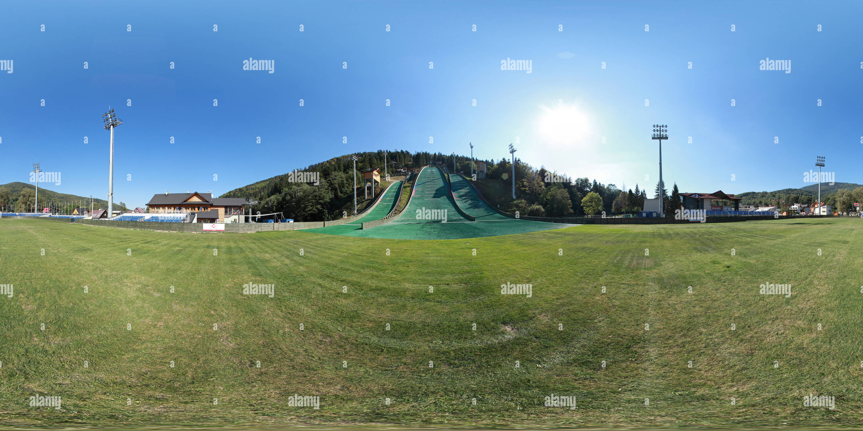 360 Grad Panorama Ansicht von Szczyrk - skocznia Skalite