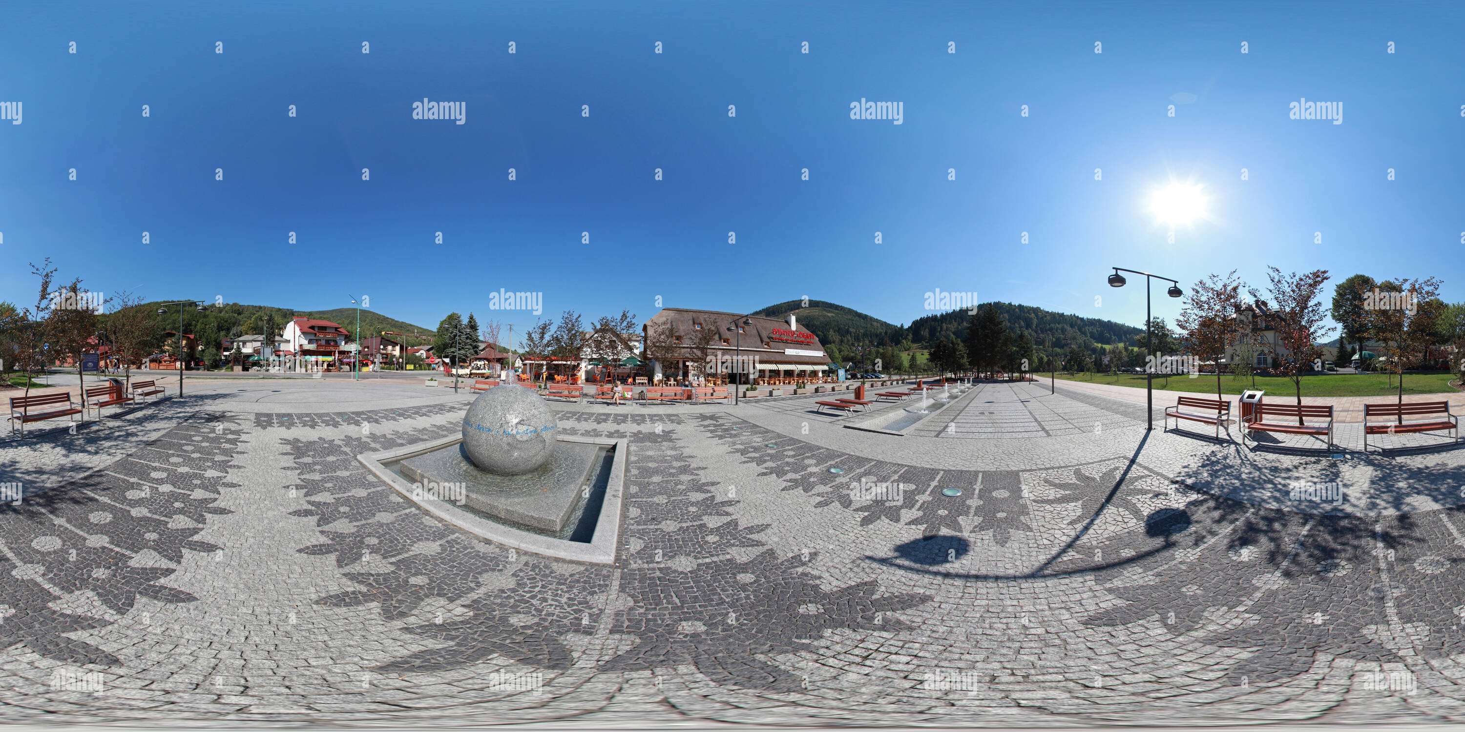 360 Grad Panorama Ansicht von Rynek w Szczyrku