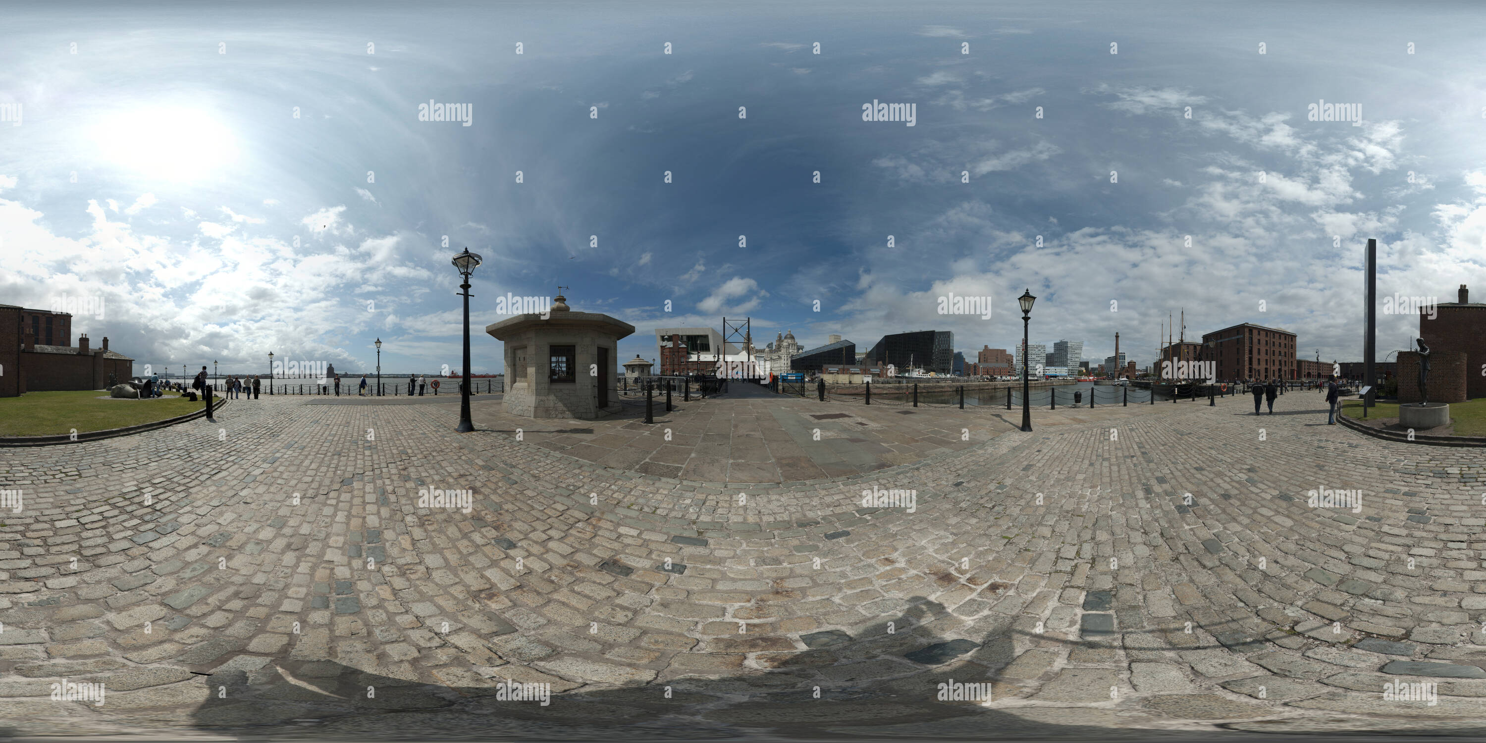 360 Grad Panorama Ansicht von Hartley Quay, Liverpool, England