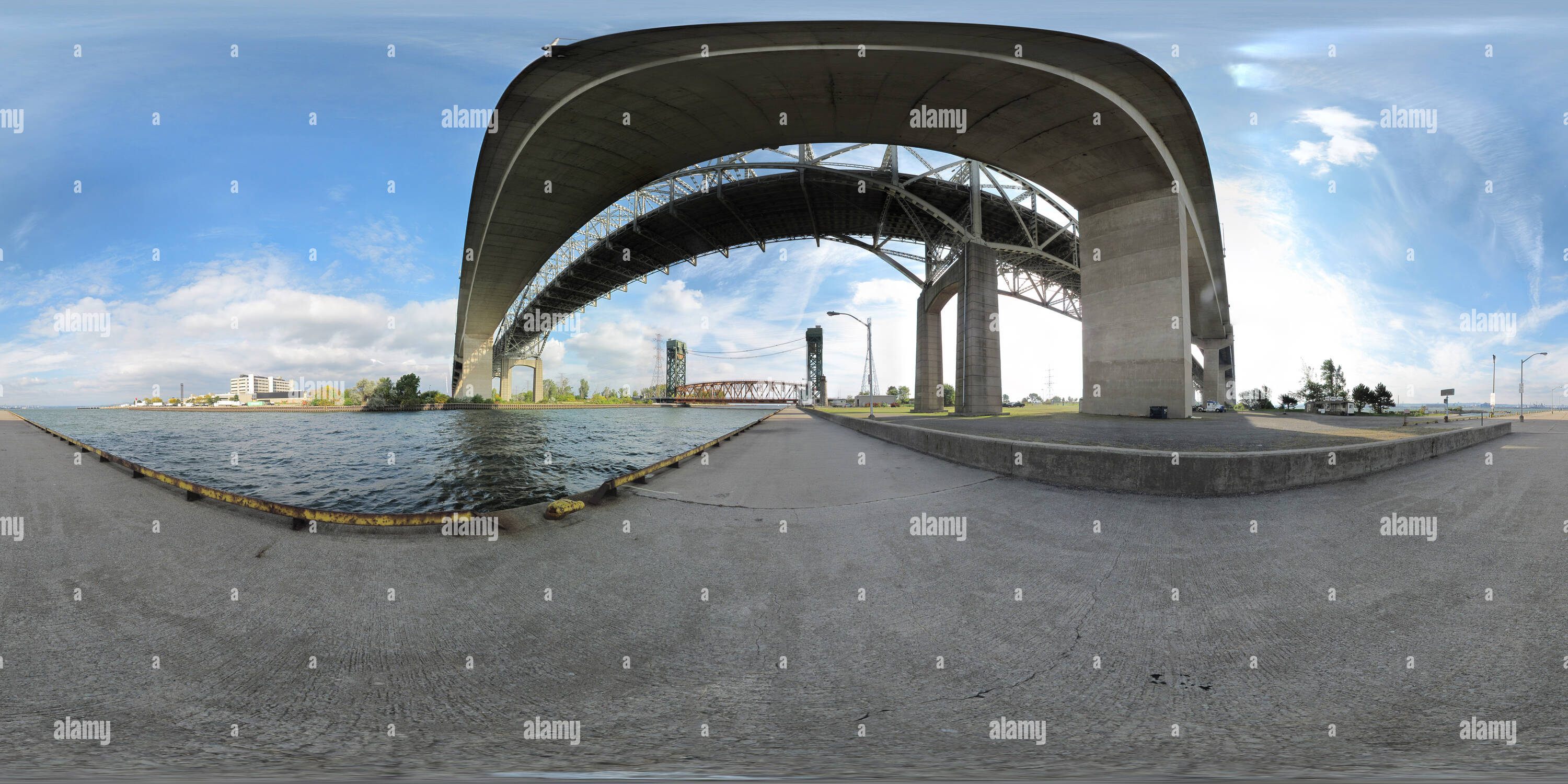 360 Grad Panorama Ansicht von Burlington Skyway