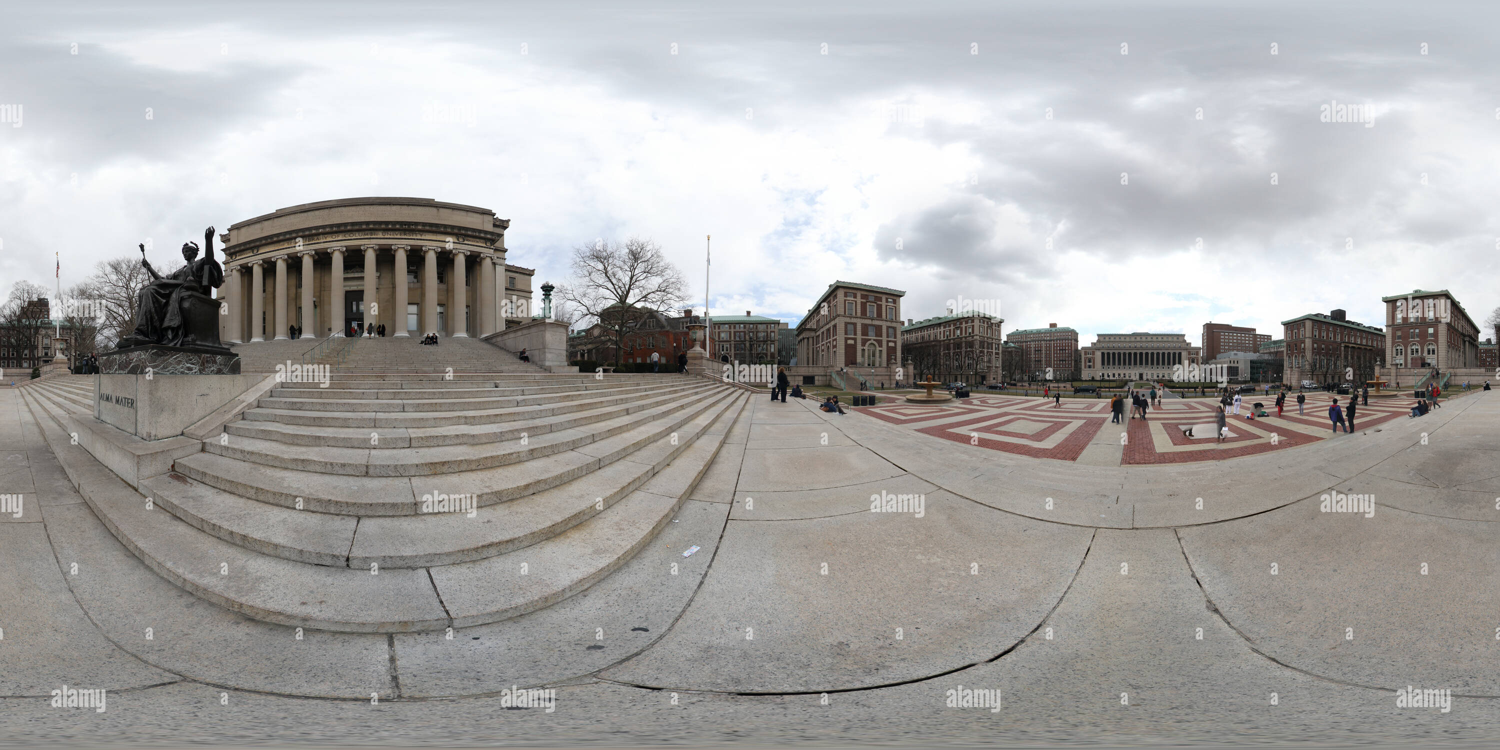 360 Grad Panorama Ansicht von Low Memorial Library - Columbia University