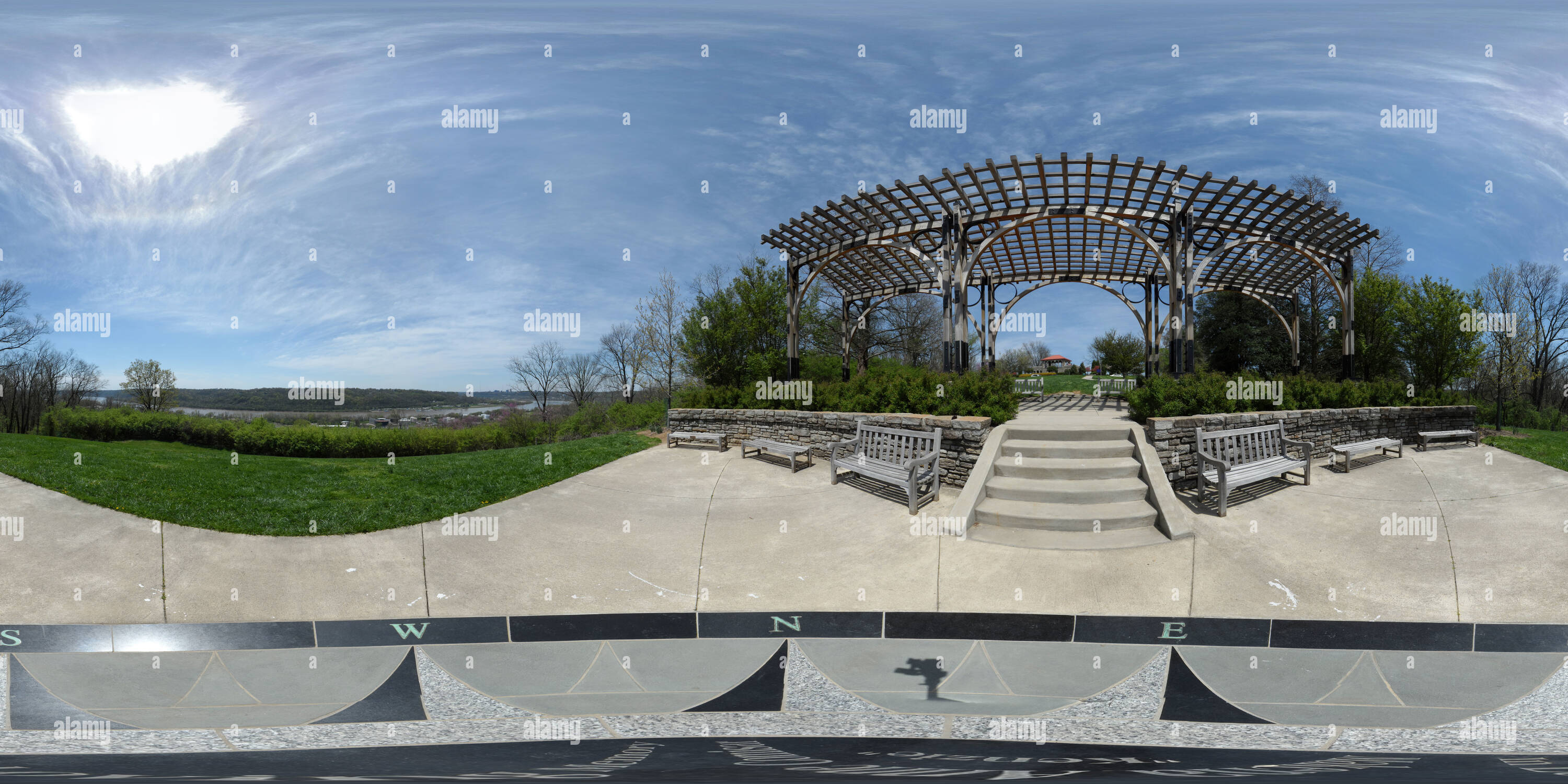 360 Grad Panorama Ansicht von Almosen Park südwestlich Aussicht in der Nähe von Cincinnati