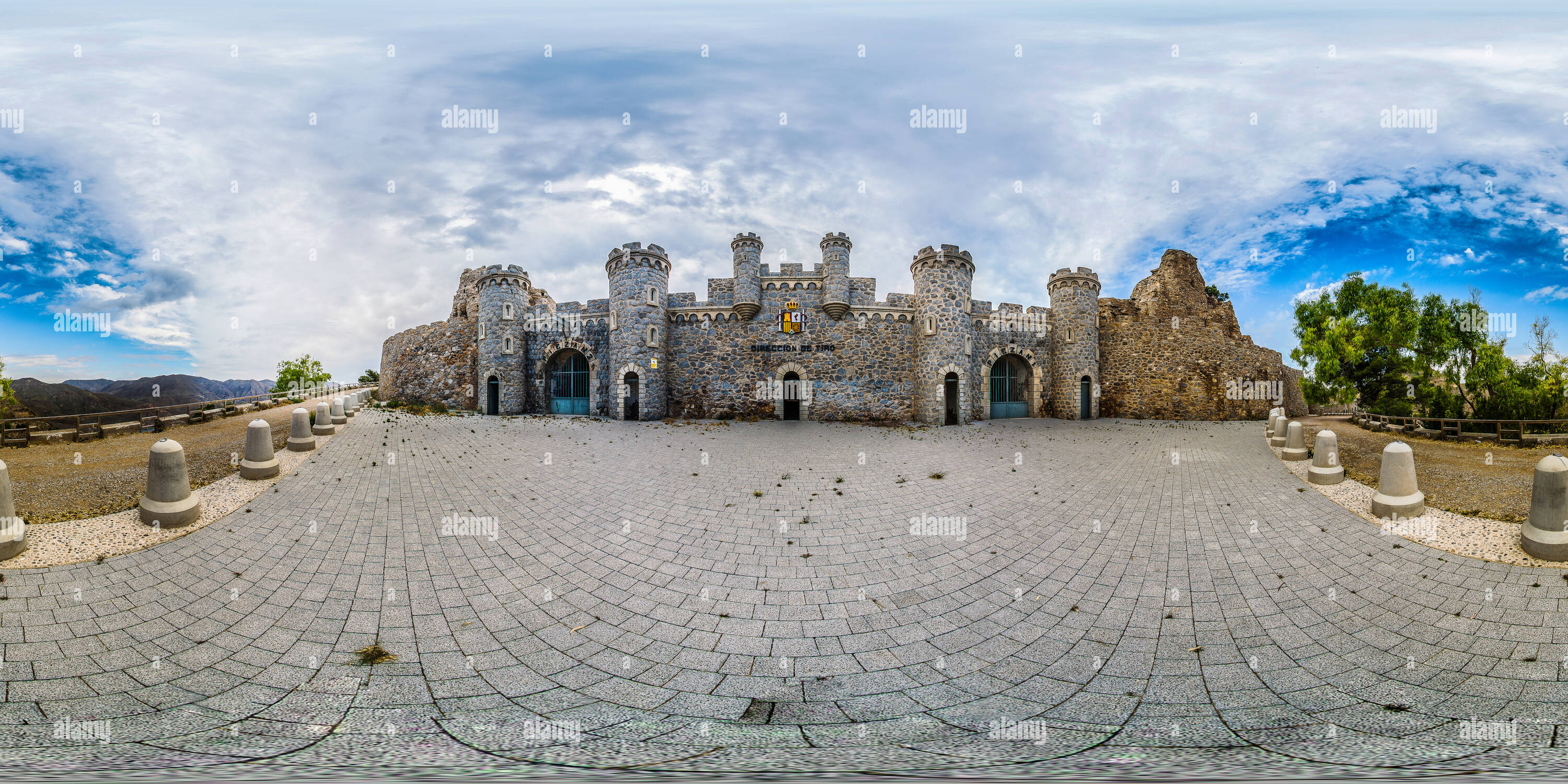 360 Grad Panorama Ansicht von Batería de Castillitos de Cabo Tiñoso