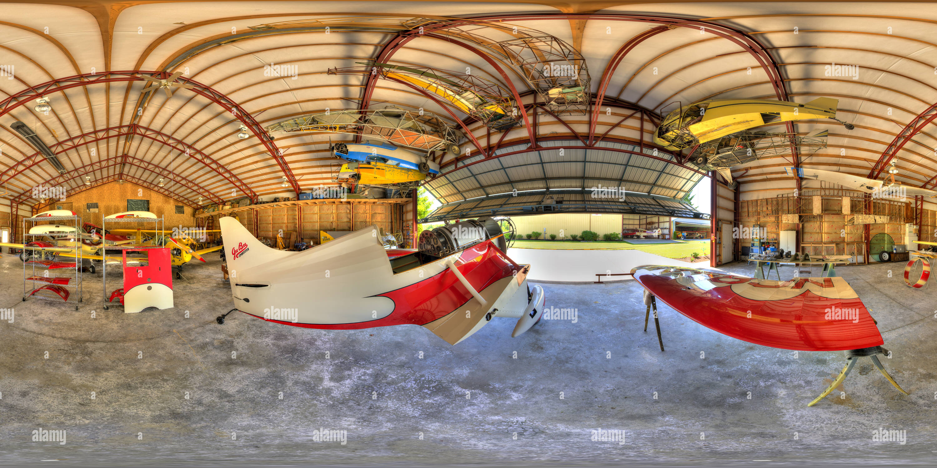 360 Grad Panorama Ansicht von Gee Bee Sportster, North Cascades Oldtimer Fly-In, Beton, WA