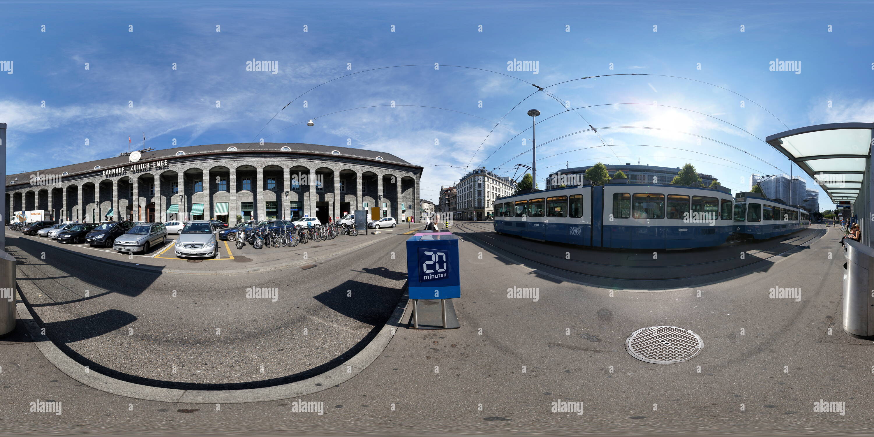 360 °-Ansicht auf Schweiz Zürich Bahnhof Enge - Alamy