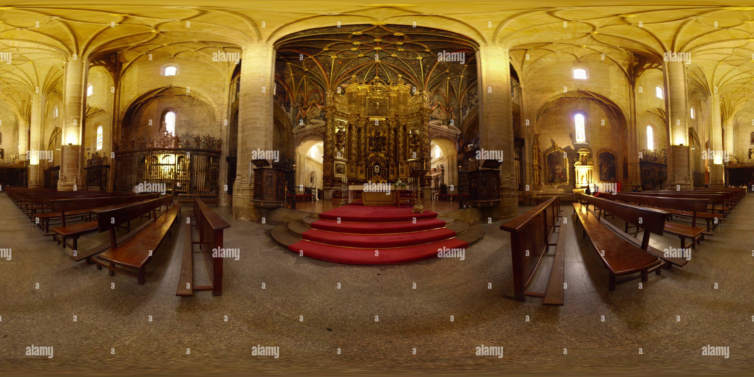 360 Grad Panorama Ansicht von Altar Mayor de la Concatedral de Santa María de La Redonda, Logroño