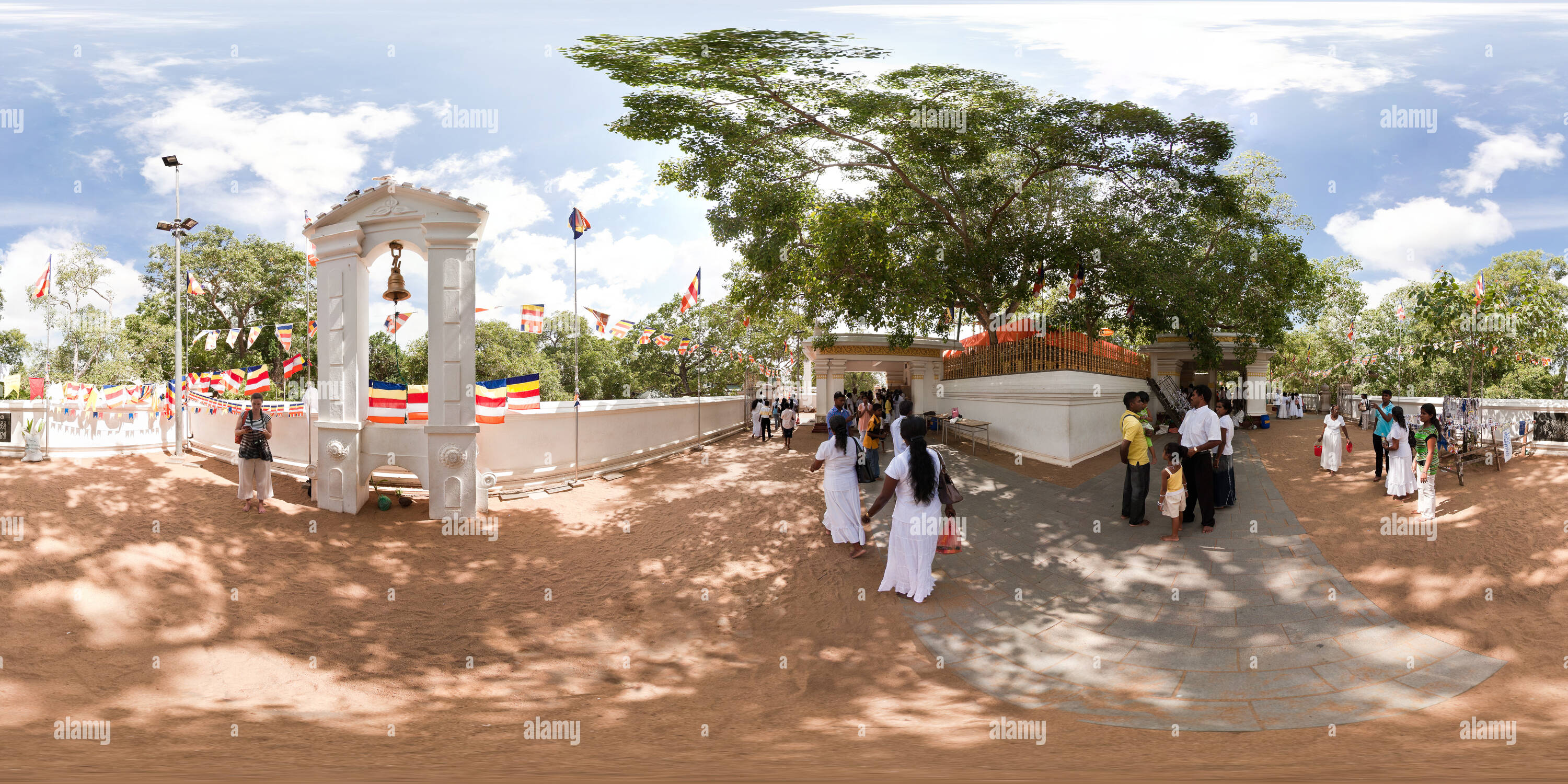 360 Grad Panorama Ansicht von Sri Maha Bodhi heiligen Baum Schrein, Anuradhapura