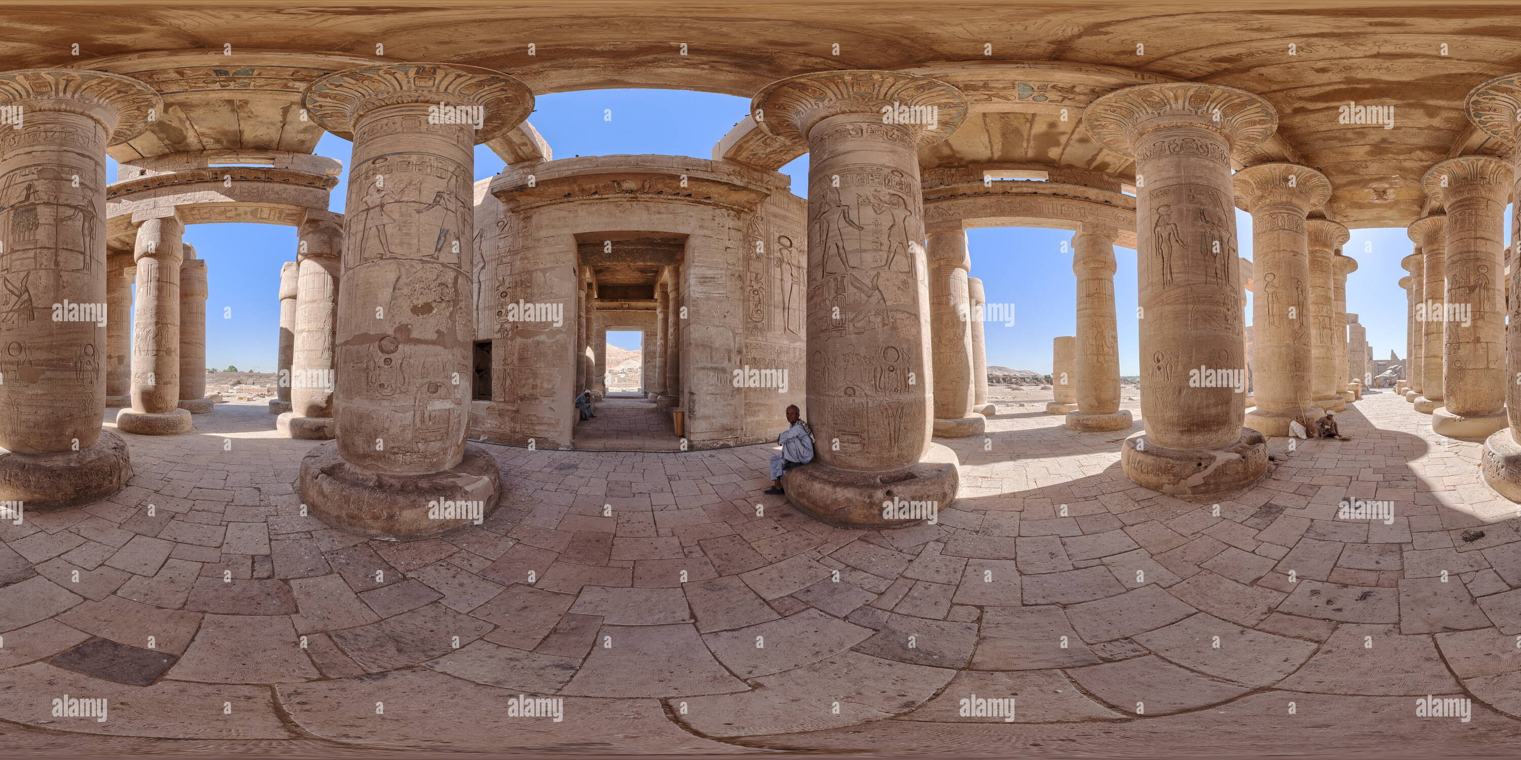 360 Grad Panorama Ansicht von Ramesseum hypostyle Halle