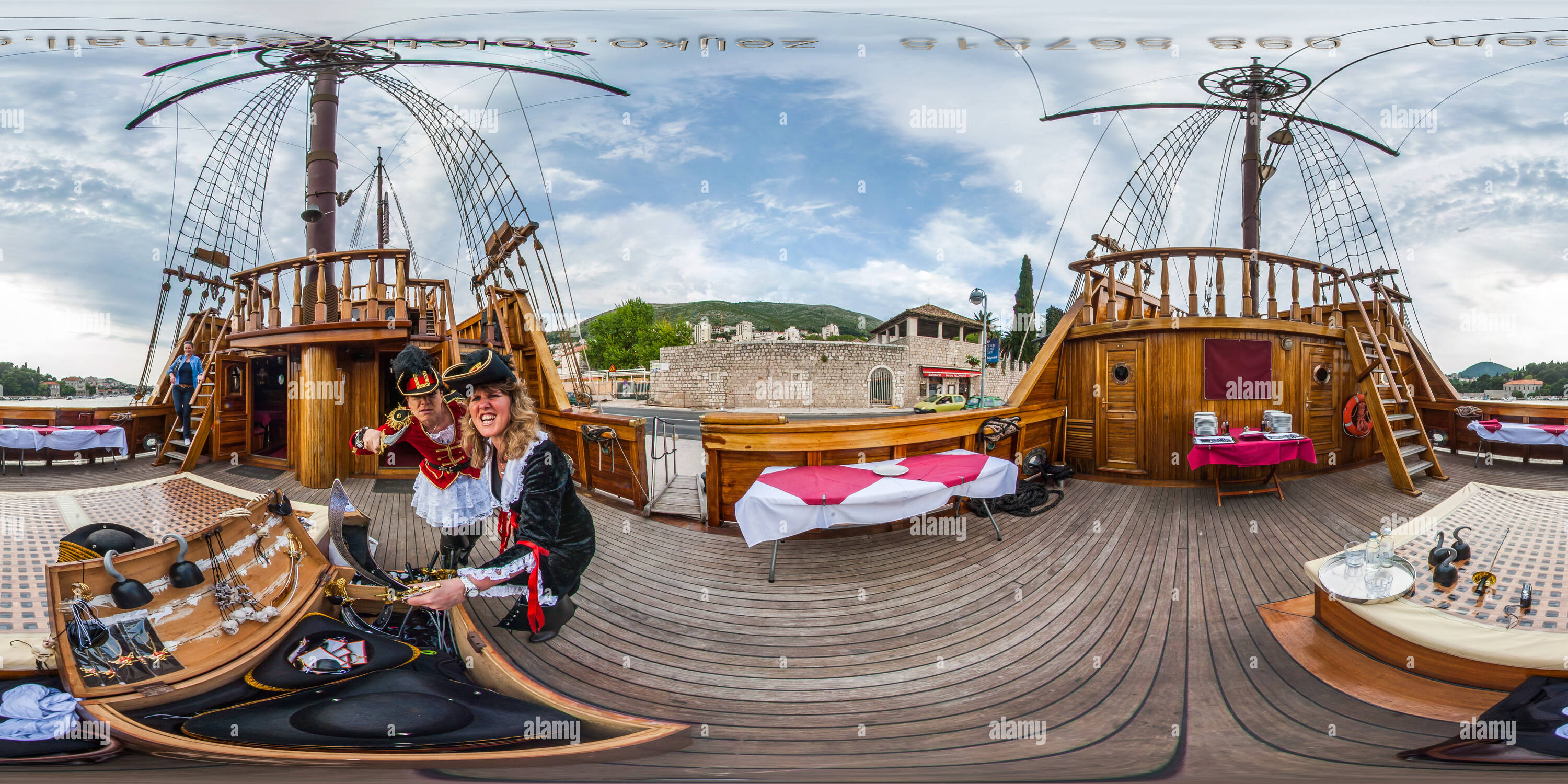 360 Grad Panorama Ansicht von Piraten